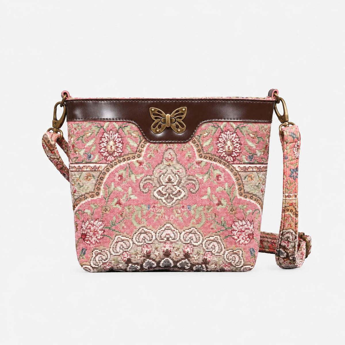 Oriental Pink Carpet Crossbody Bag carpet bag MCW Handmade of America main