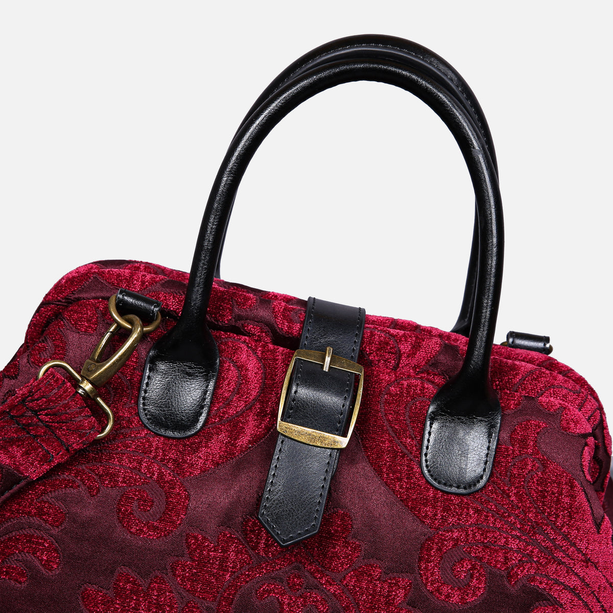 Queen Wine Carpet Handbag Purse carpet bag MCW Handmade of America buckle