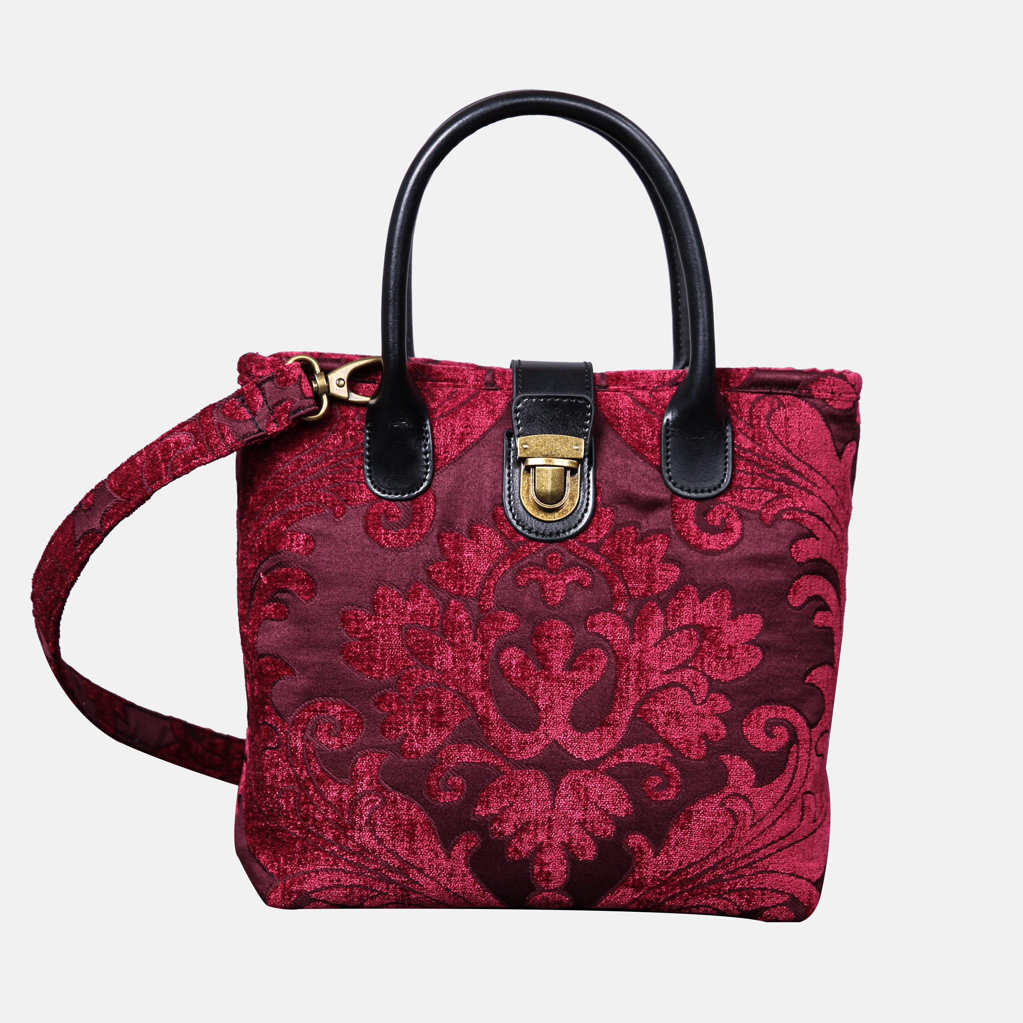 Queen Wine Tuck Lock Carpet Satchel carpet bag MCW Handmade of America main