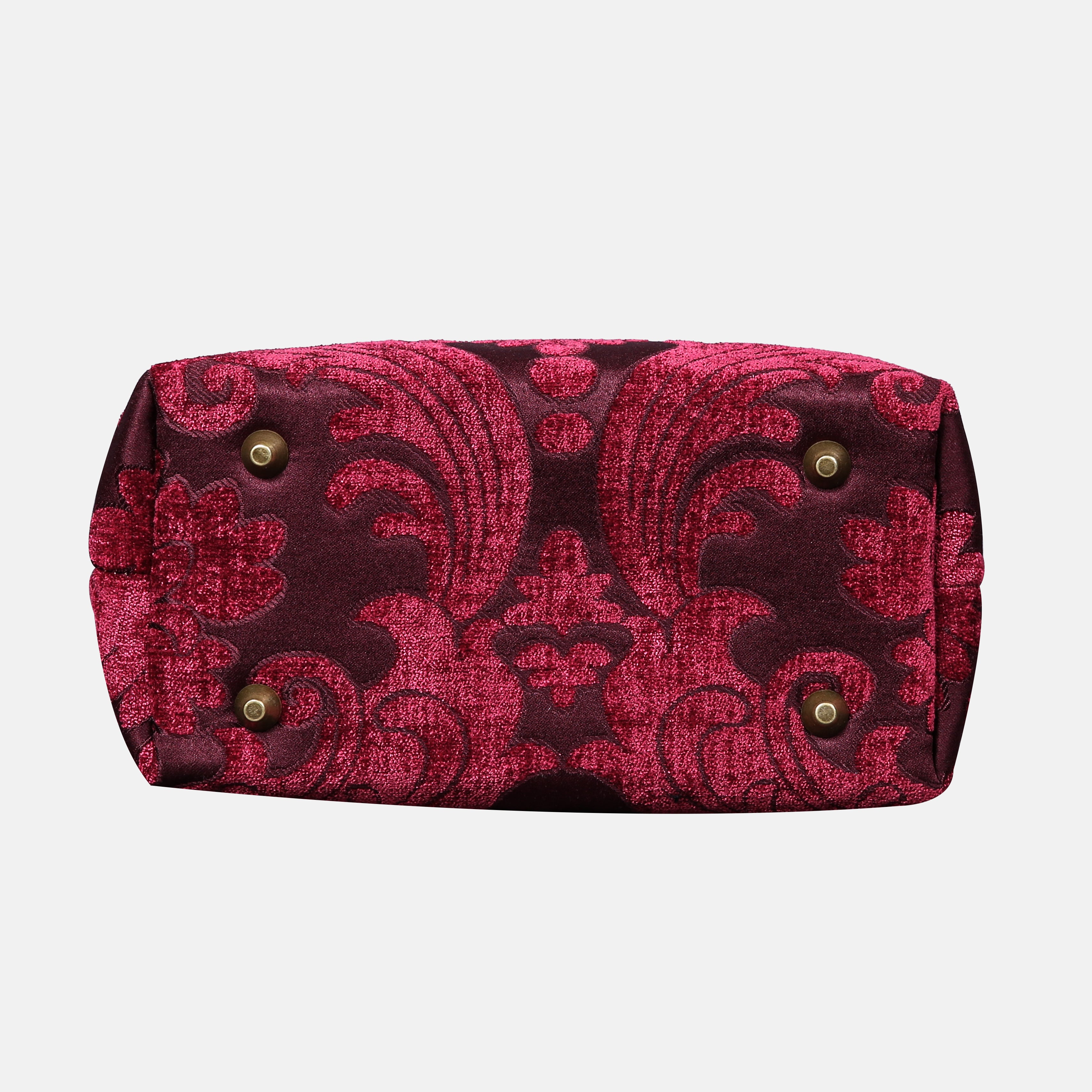 Queen Wine Tuck Lock Carpet Satchel carpet bag MCW Handmade of America bottom
