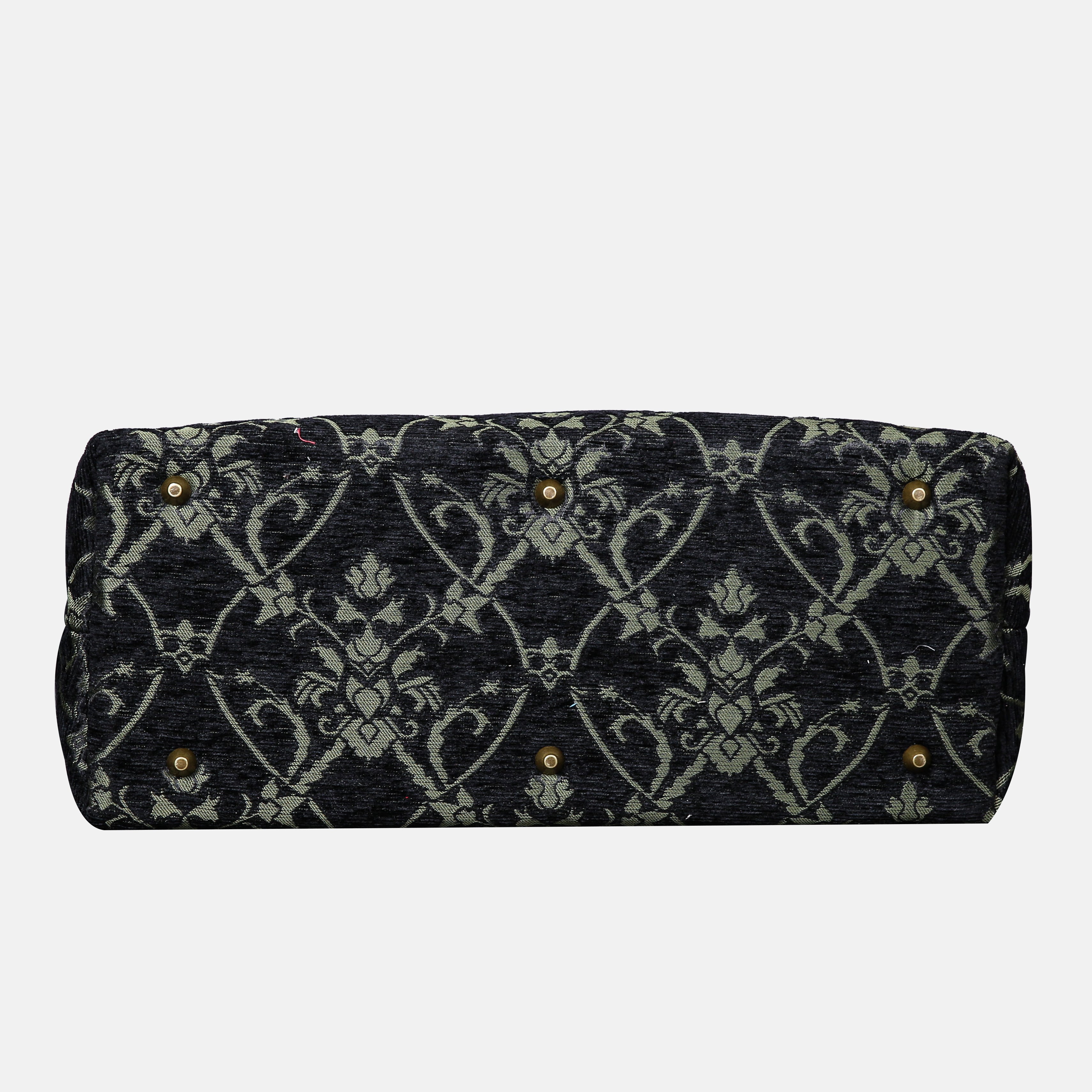 CARNABY Black/Dark Green Mary Poppins Weekender carpet bag MCW Handmade-4