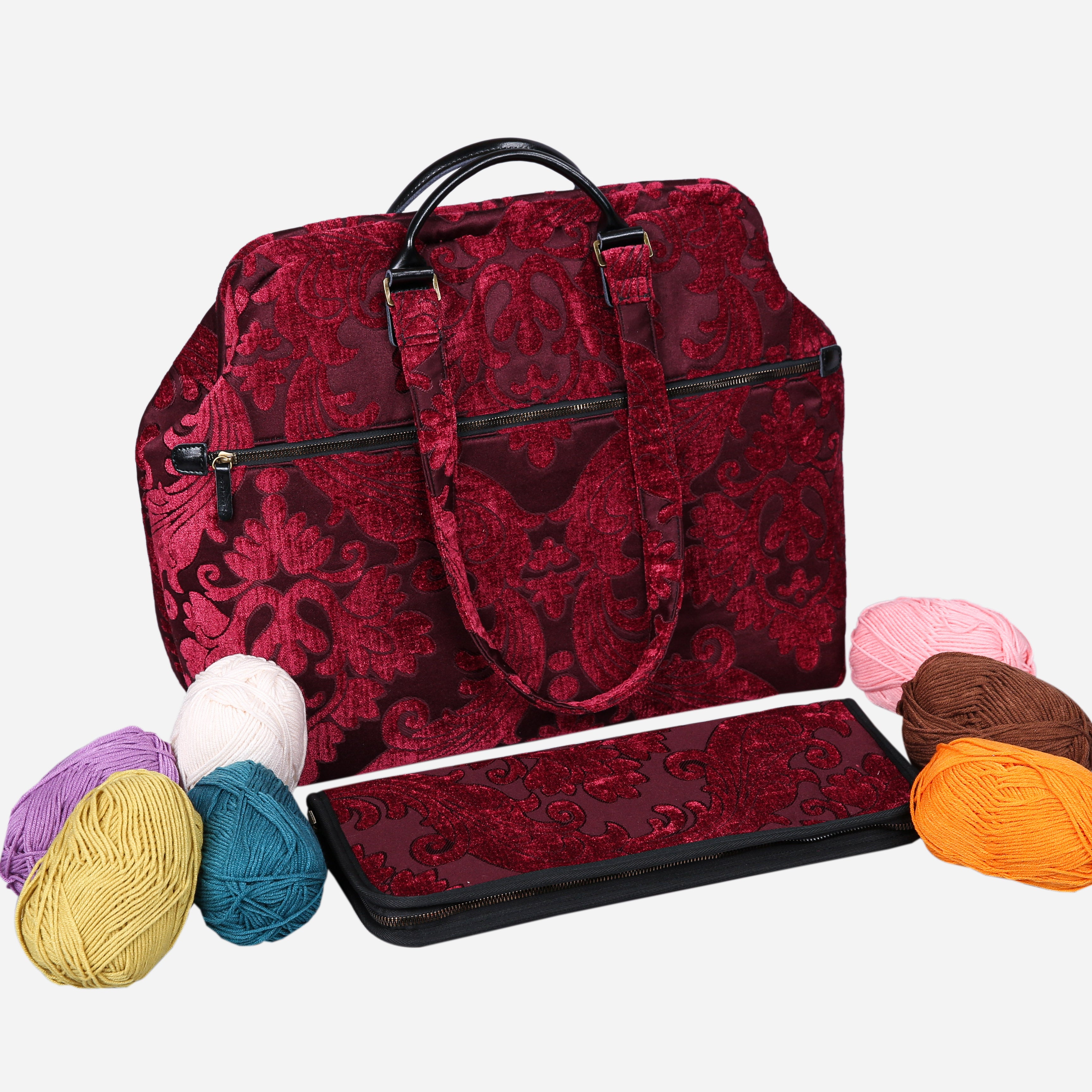 Queen Wine Knitting Project Bag MCW Handmade-1