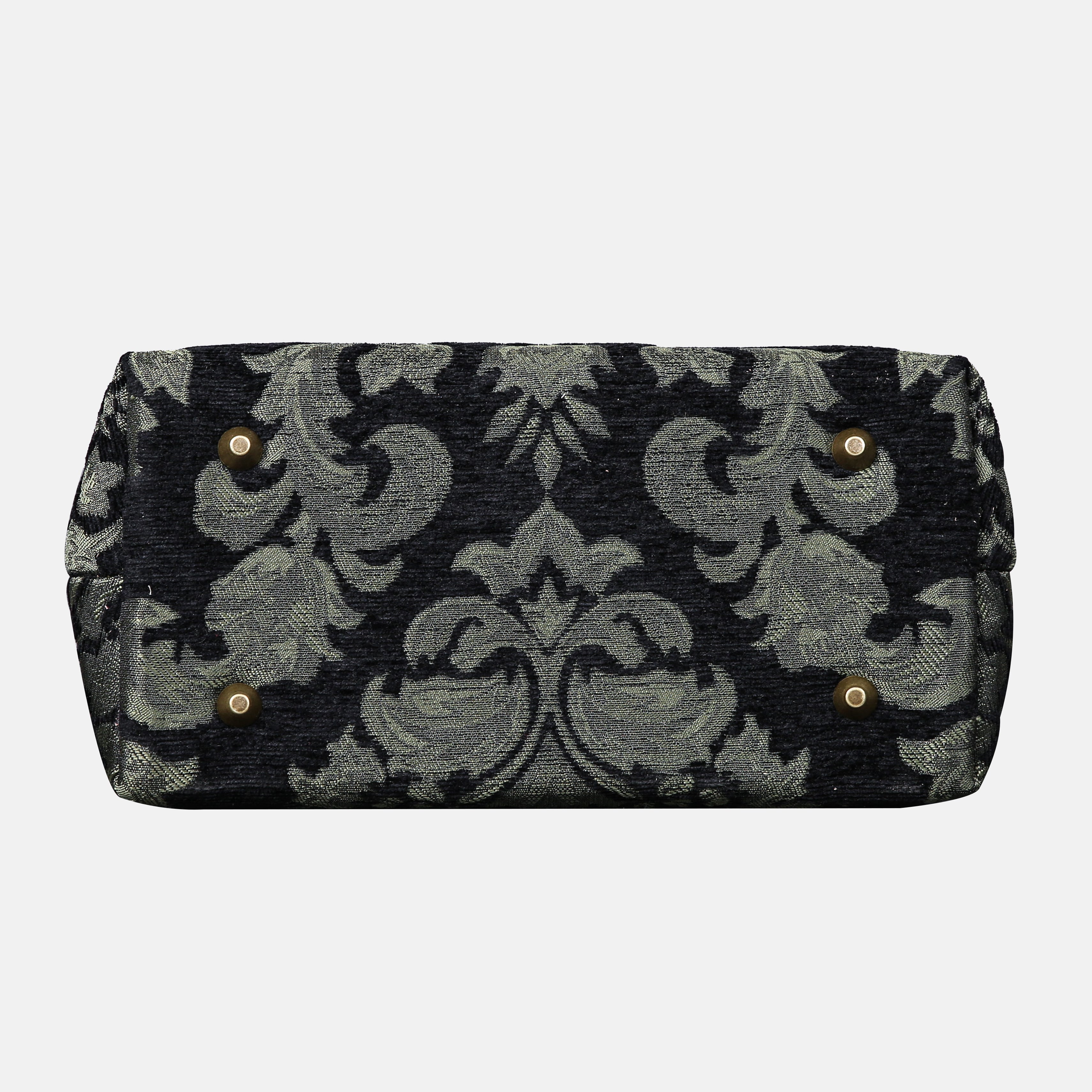 Victorian Blossom Black/Green Carpet Satchel carpet bag MCW Handmade