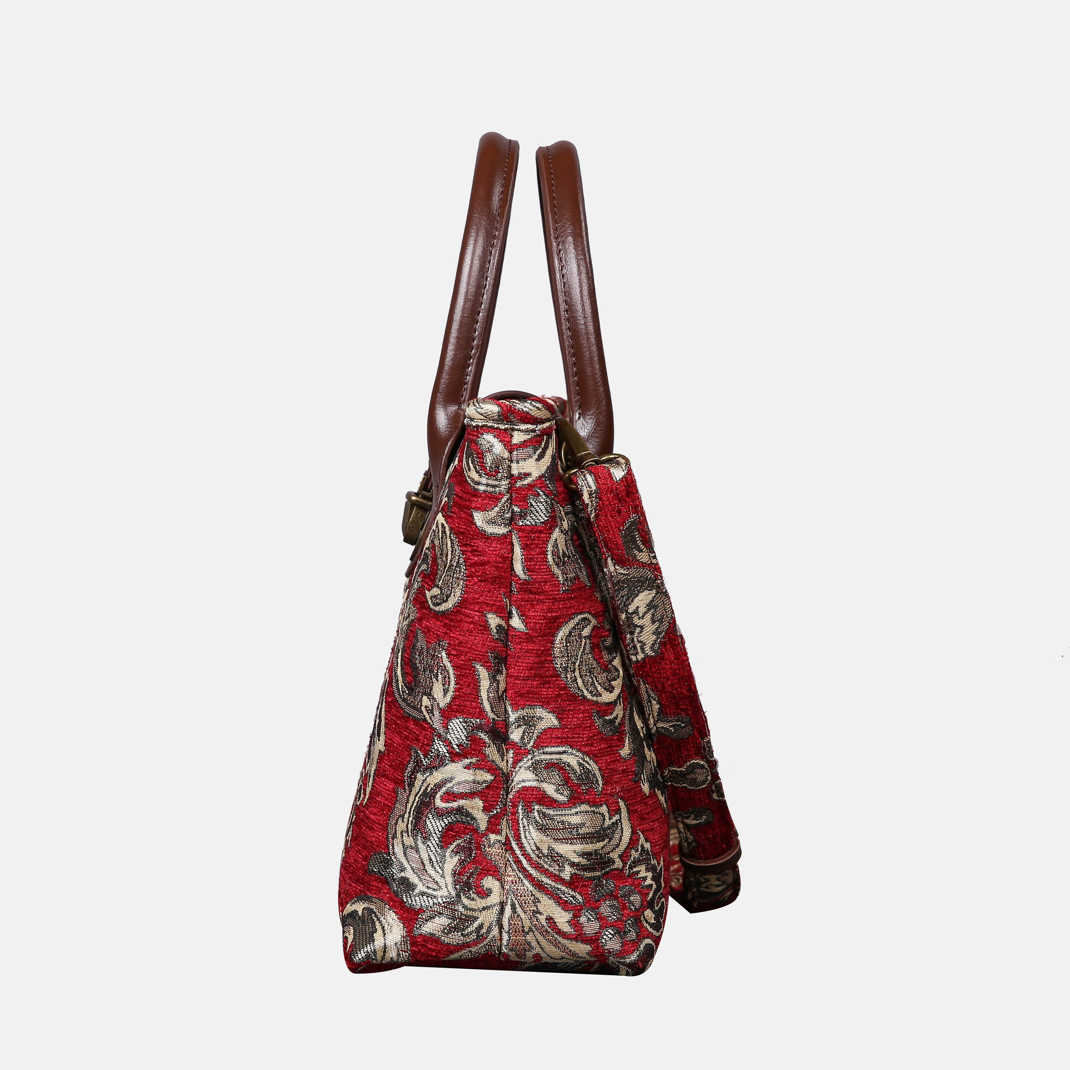 Blossom R-G Tuck Lock Carpet Satchel carpet bag MCW Handmade of America side