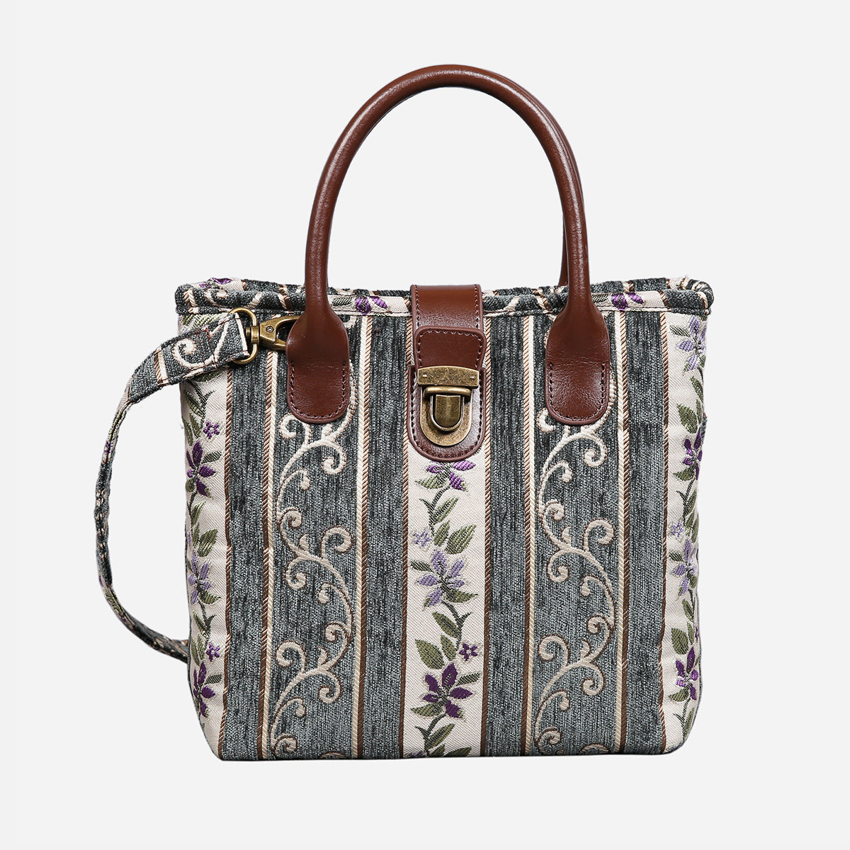 Strips Grass Tuck Lock Carpet Satchel carpet bag MCW Handmade of America main