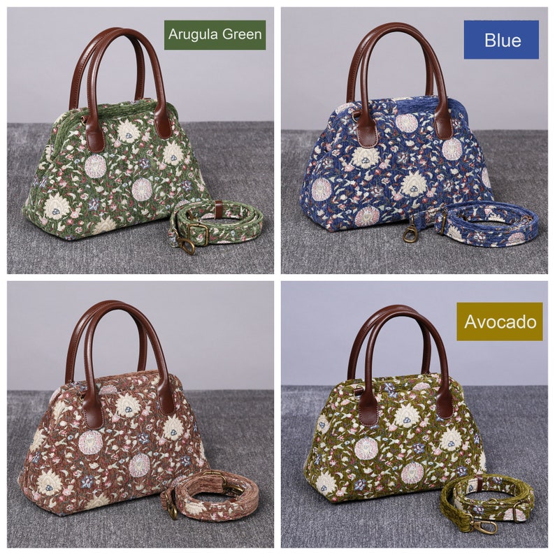 Oriental Floral Carpet Satchel carpet bag MCW Handmade-8