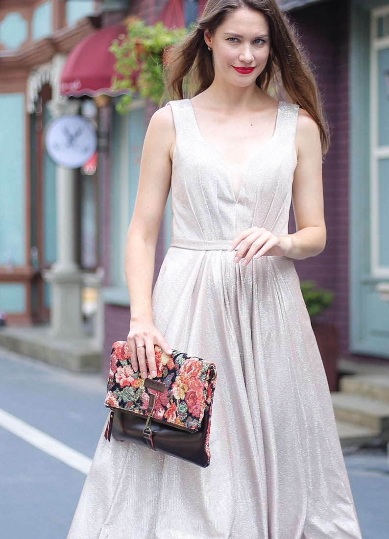Floral Rose carpet bag MCW Handmade-4