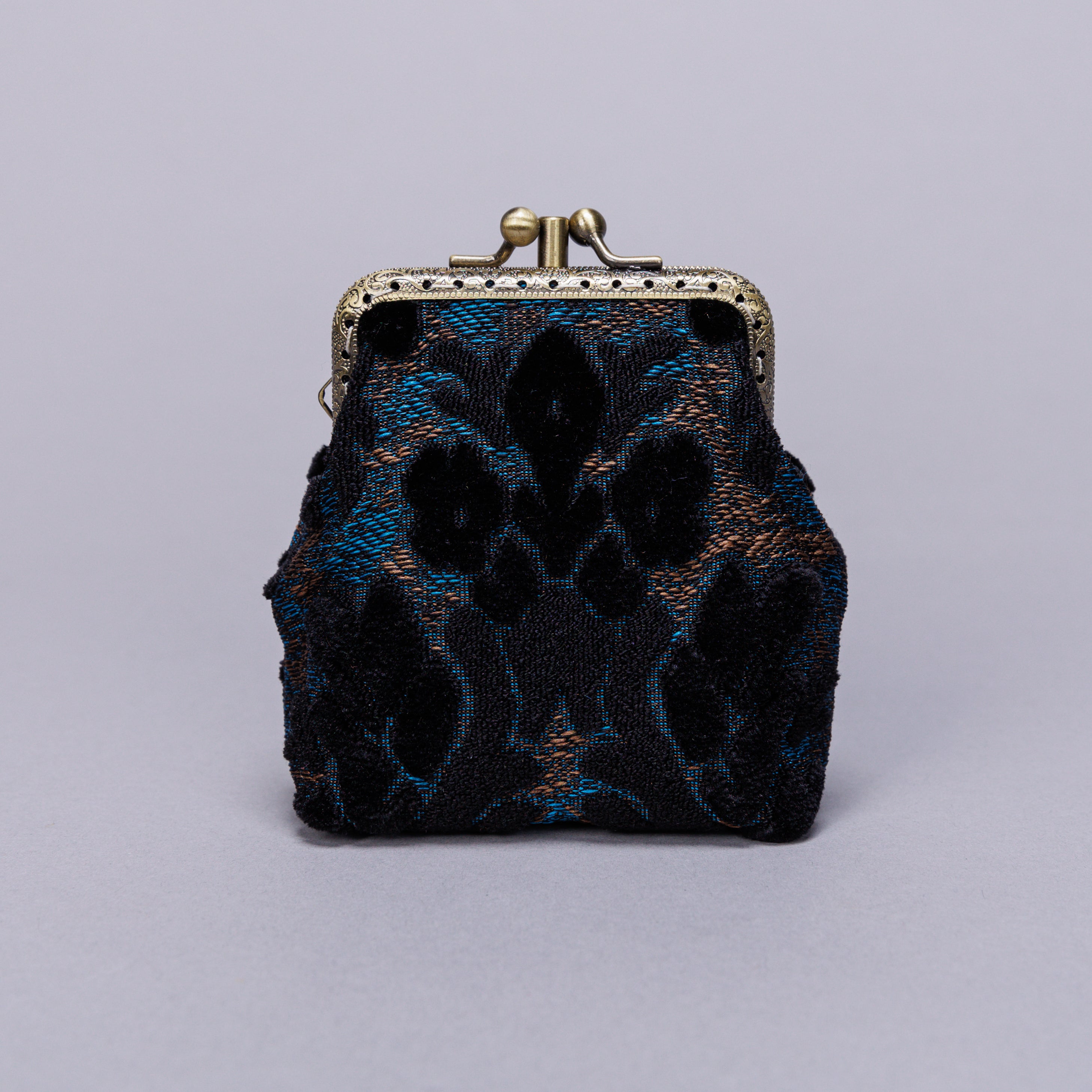 Carpetbag Coin Purse Burnout Velvet Black