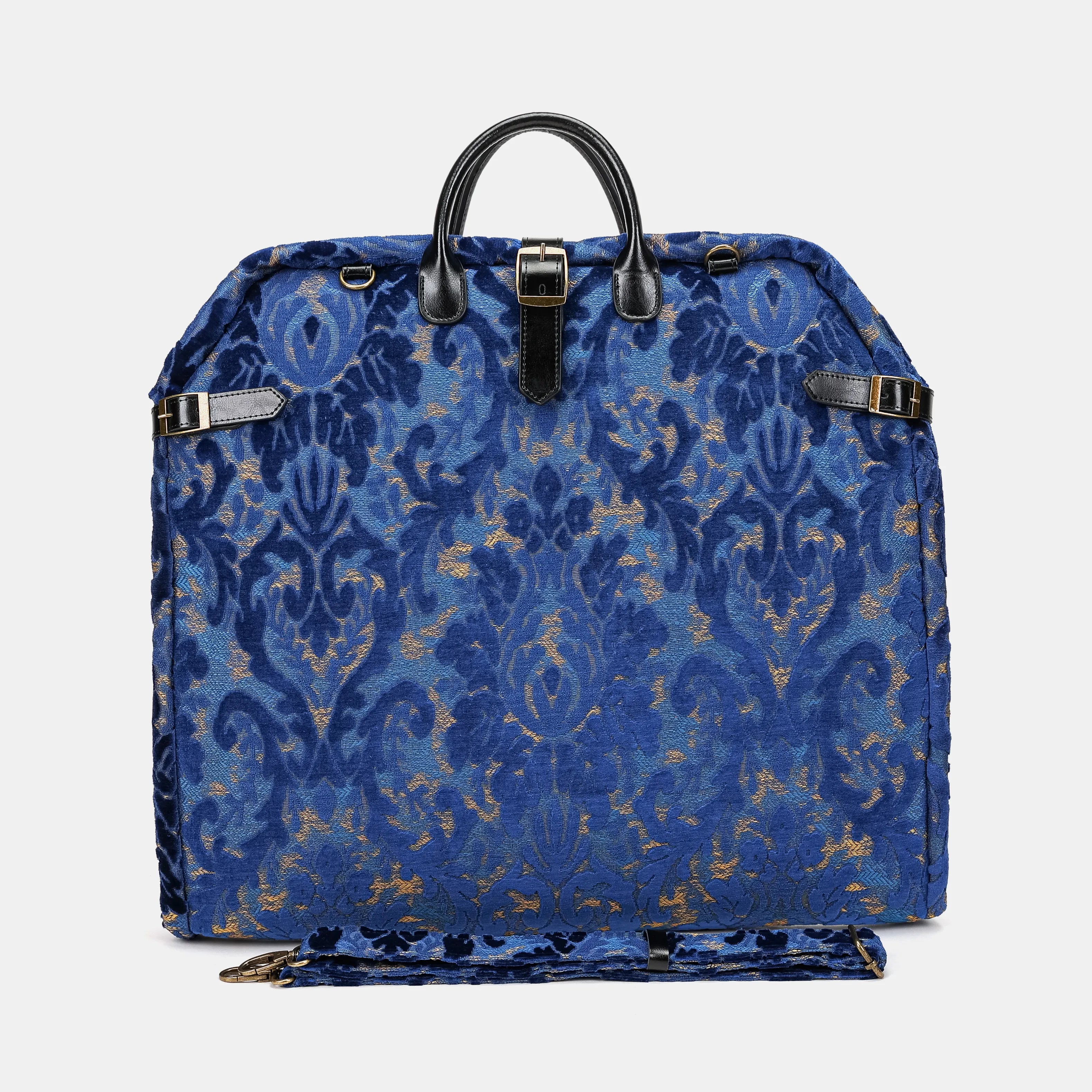 Burnout Velvet Navy Carpet Garment Bag Carpetbag of America main