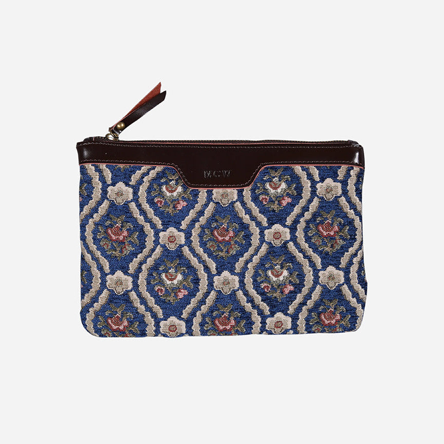Traditional Blue Wristlet Clutch