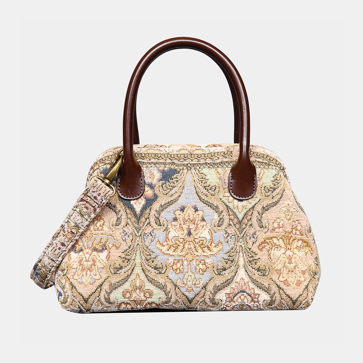 Golden Age Beige Carpet Satchel Carpetbag of America main
