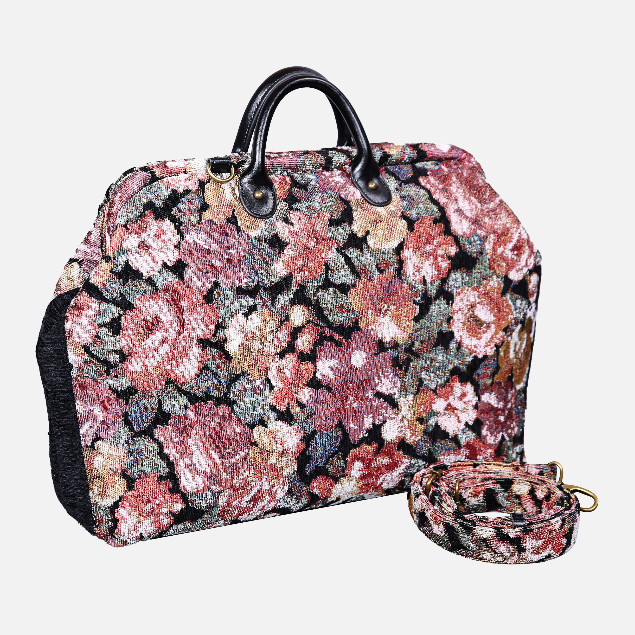 Floral Rose Laptop Work Bag carpet bag MCW Handmade-1