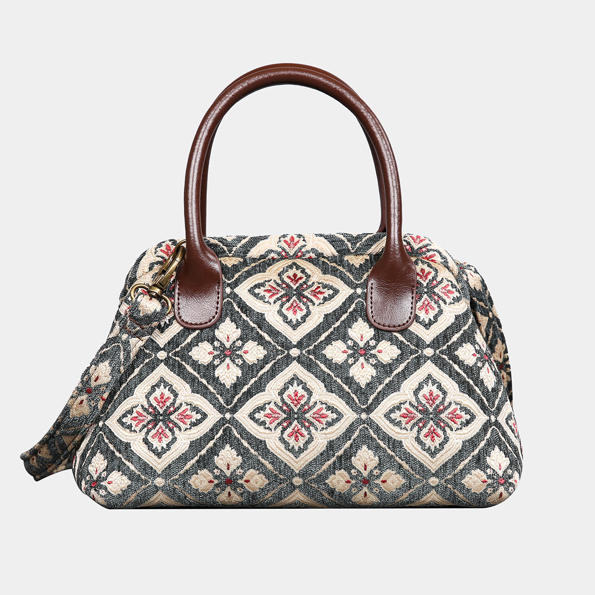 Ethnic Green Carpet Satchel Carpetbag of America main