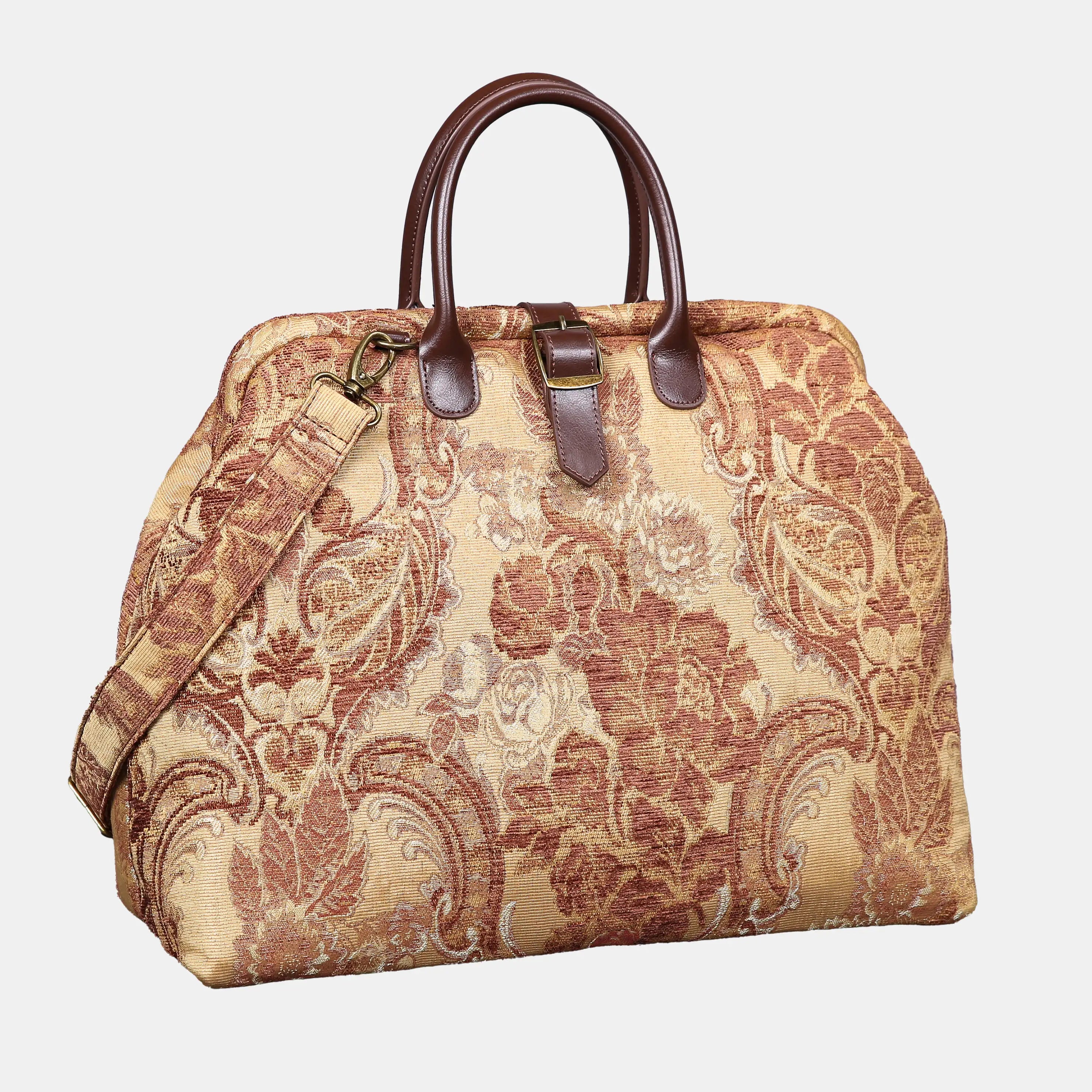 Floral Vintage Mary Poppins Weekender Carpetbag of America front