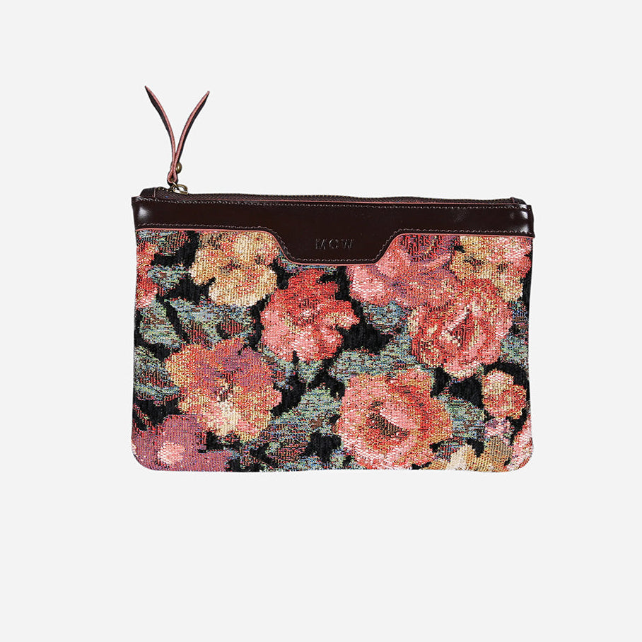 Floral Rose Wristlet Clutch