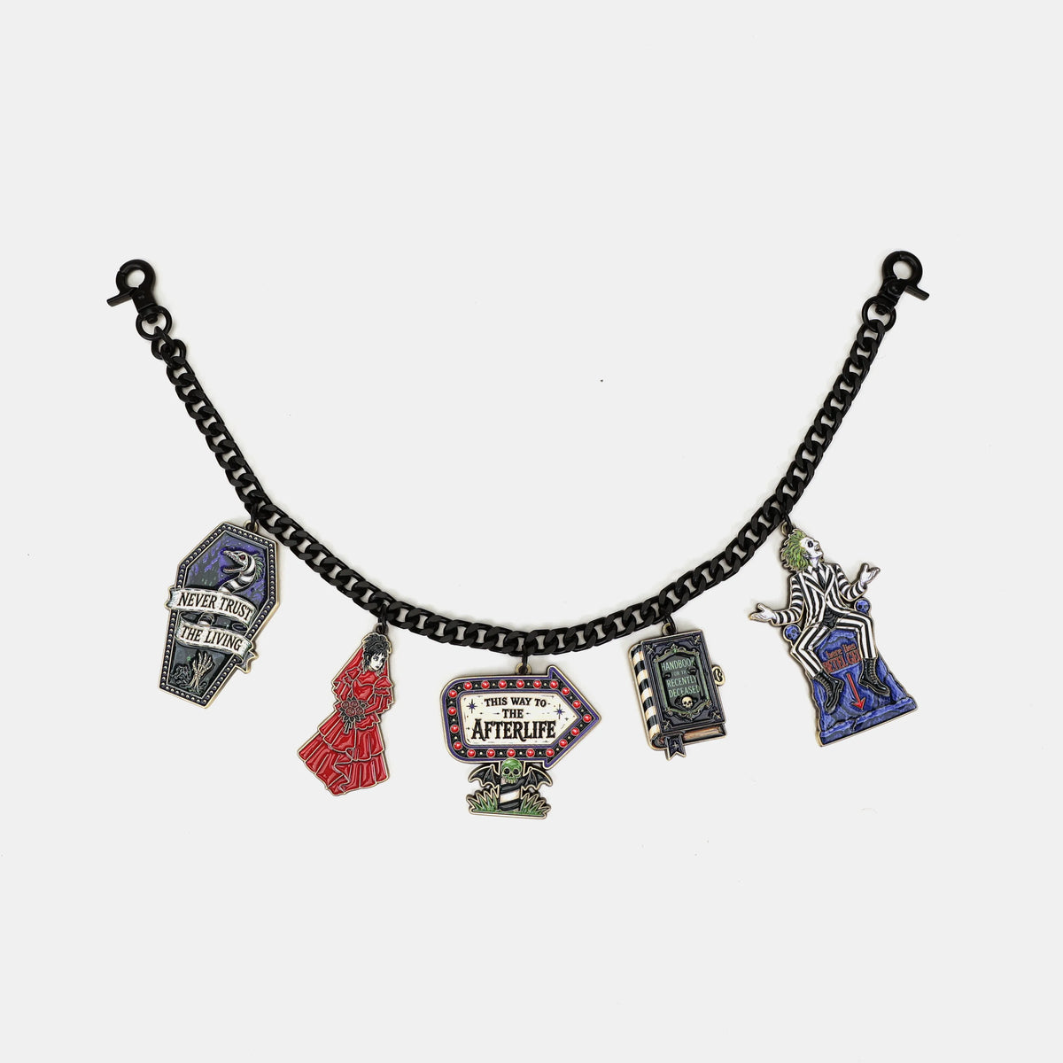 Beetlejuice Inspired Bag Charm Chain | Choose 5 Charms lay flat