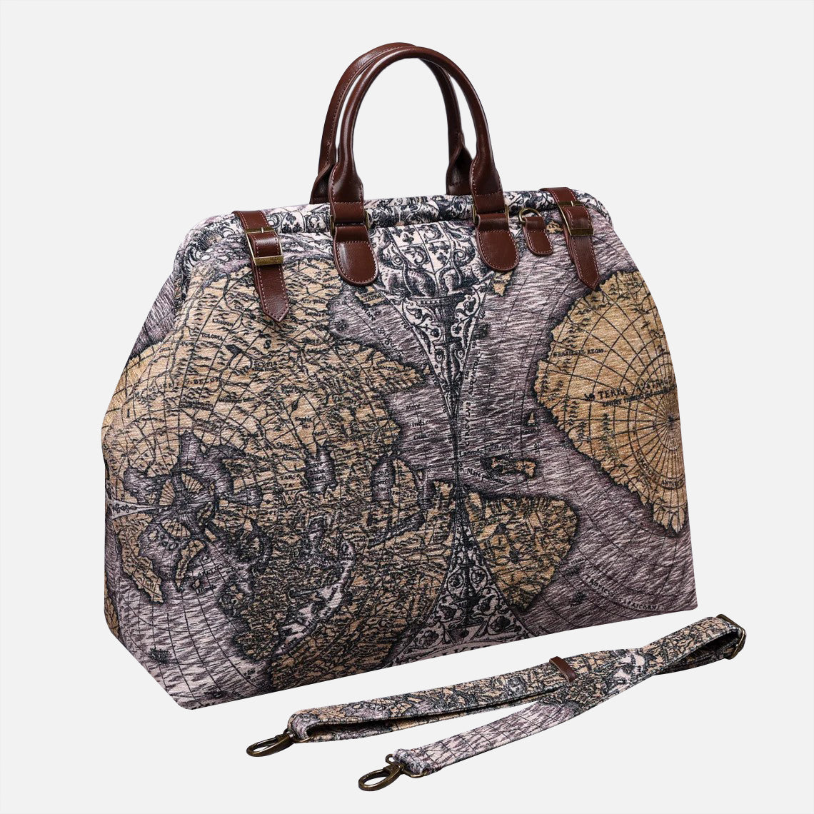 Ancient World Map Men's Carpetbag carpet bag MCW Handmade