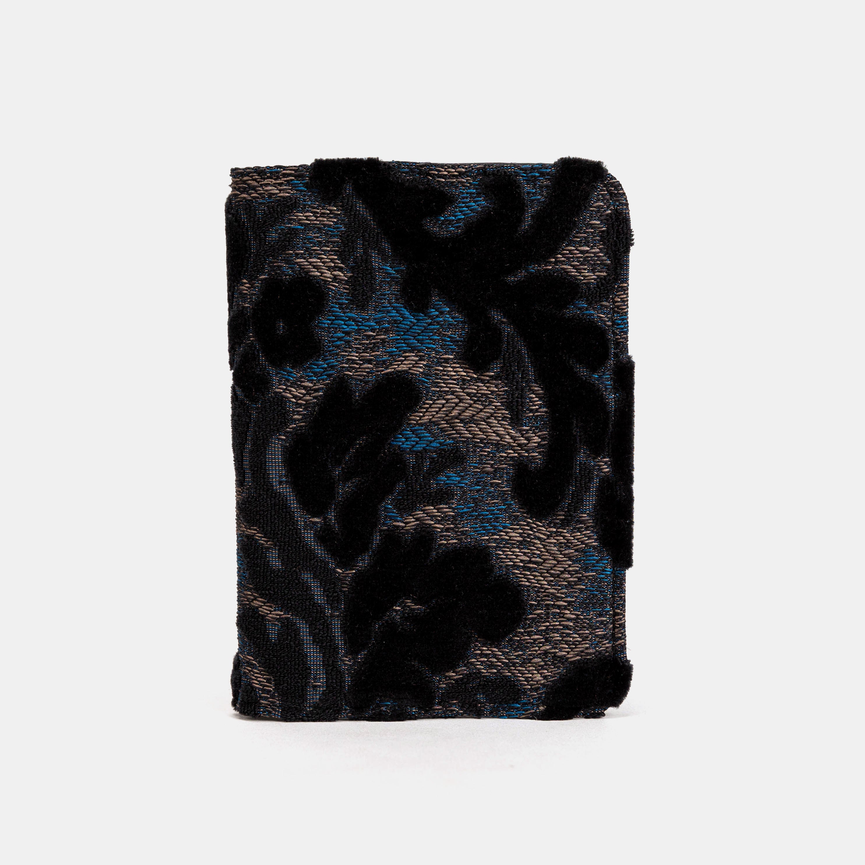 Burnout Velvet Black Passport Cover Carpetbag of America main