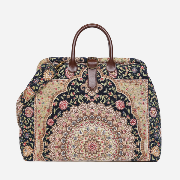 Oriental Navy Mary Poppins Weekender carpet bag MCW Handmade-1