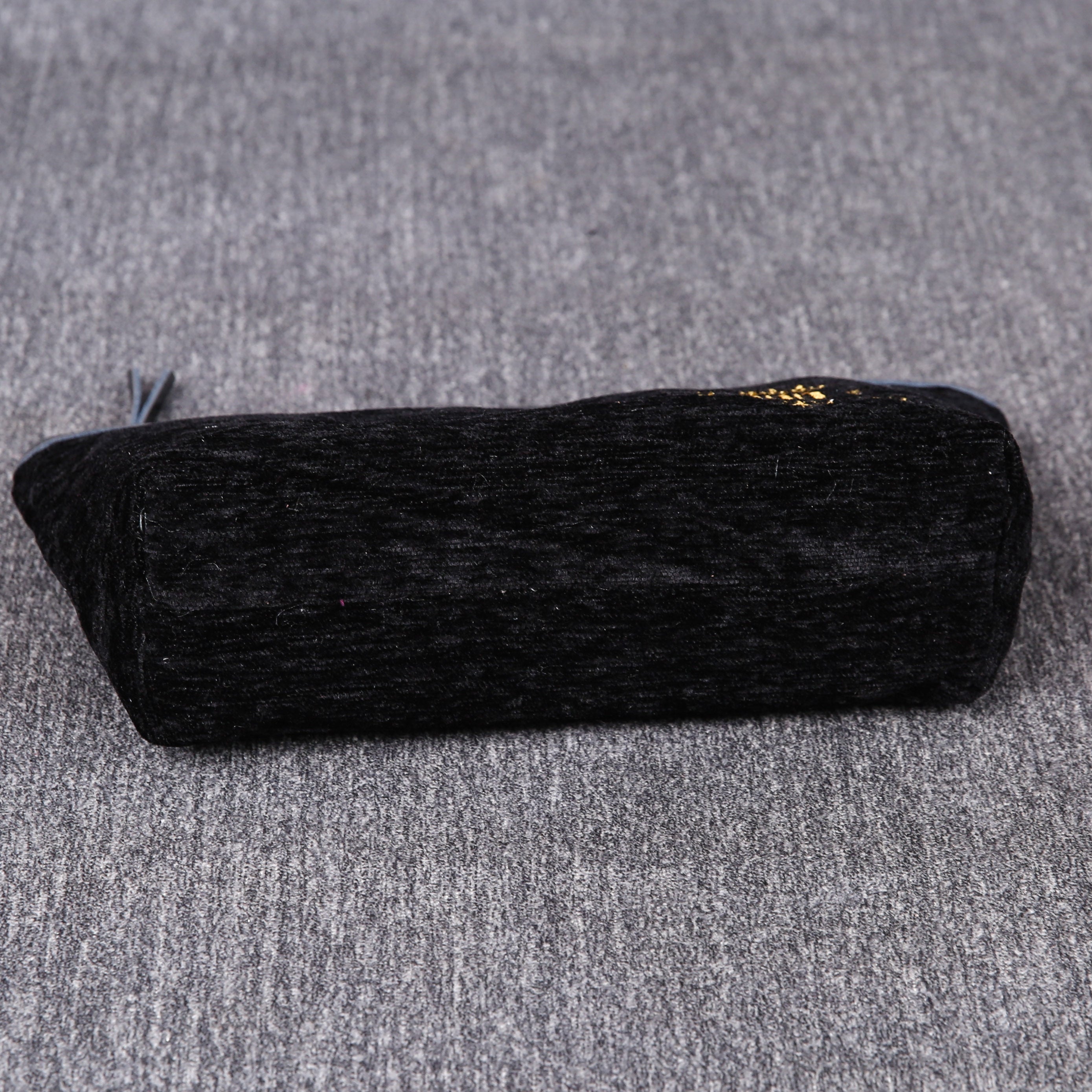 Luxury Monogrammed Black Make up Bag carpet bag MCW Handmade