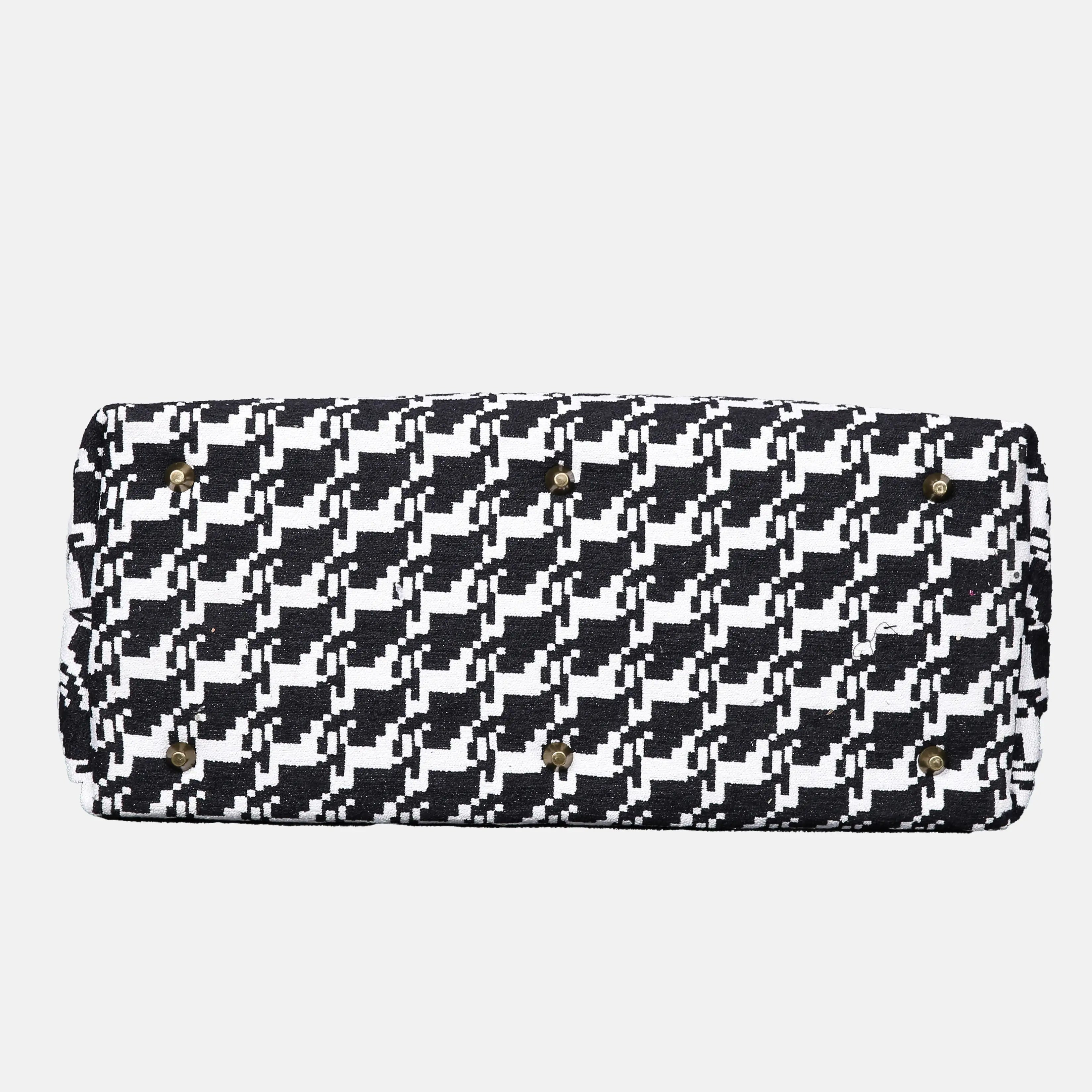 Houndstooth Mary Poppins Weekender Carpet Bag of America bottom