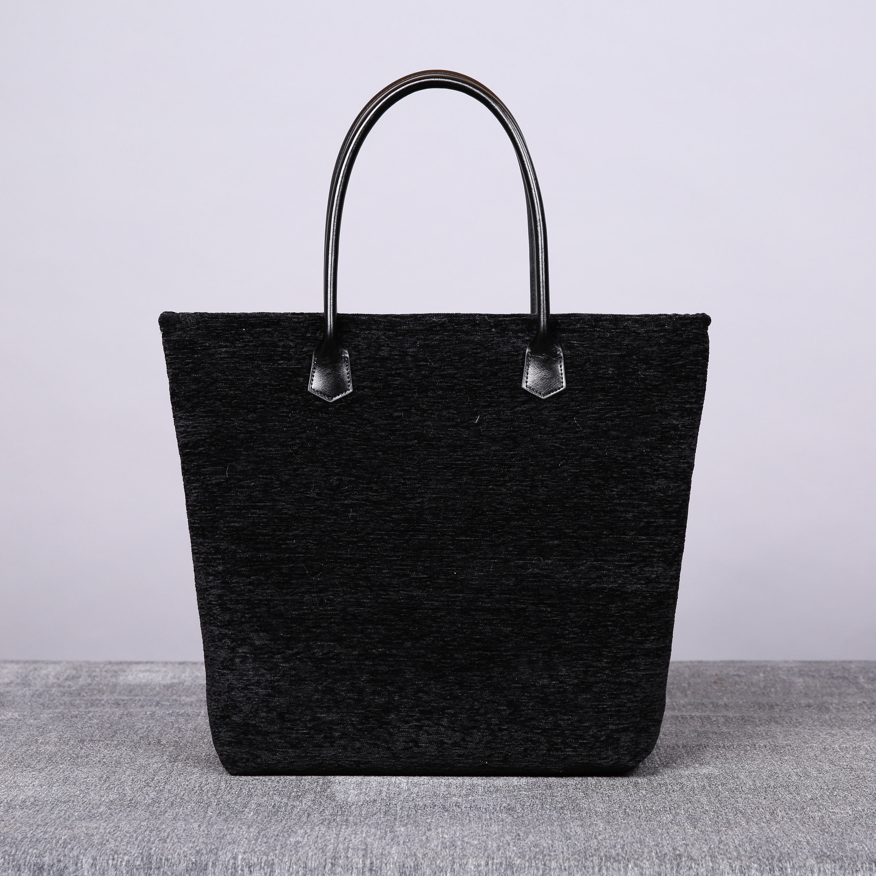 Luxury Monogrammed Black Tote carpet bag MCW Handmade-6