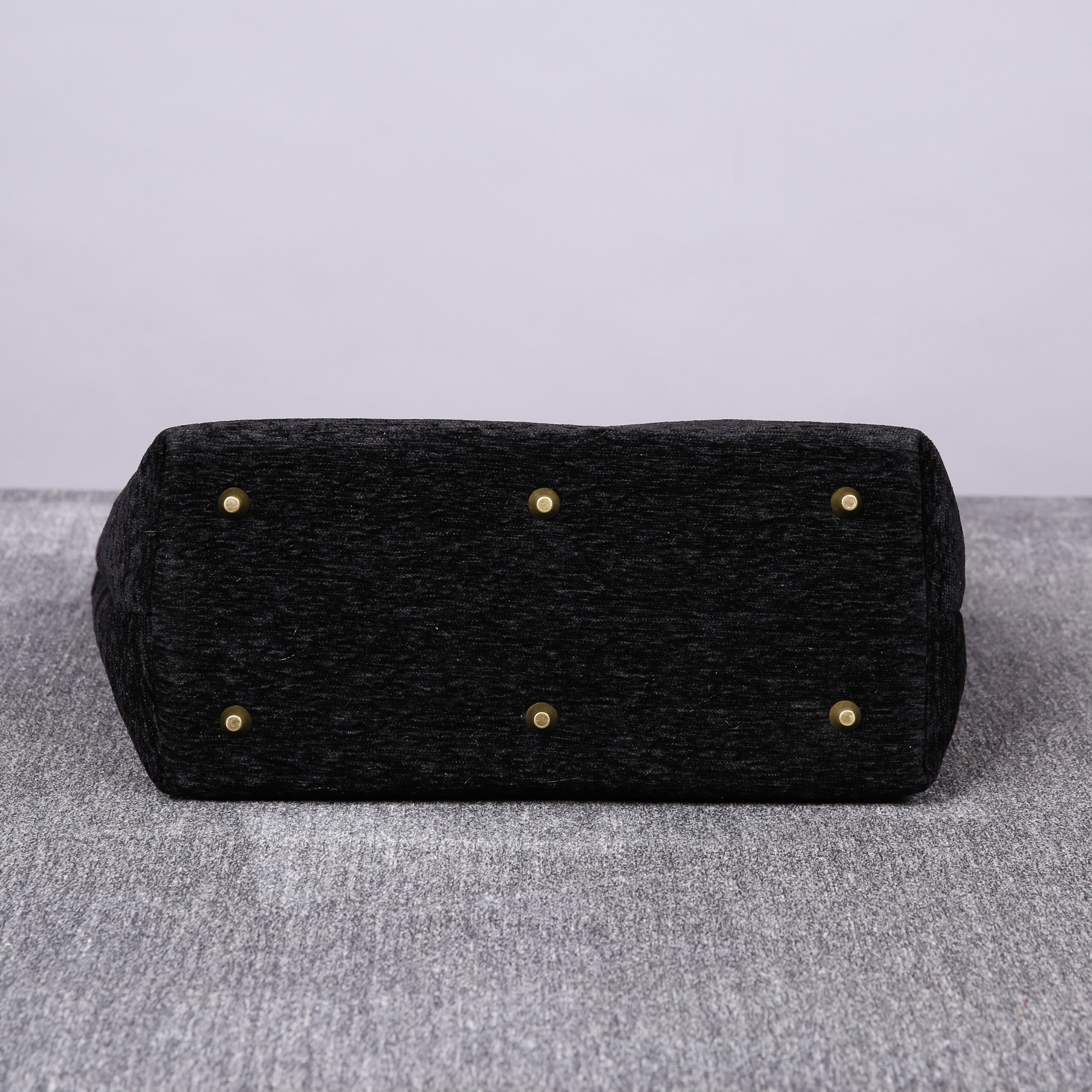 Luxury Monogrammed Black Tote carpet bag MCW Handmade-7