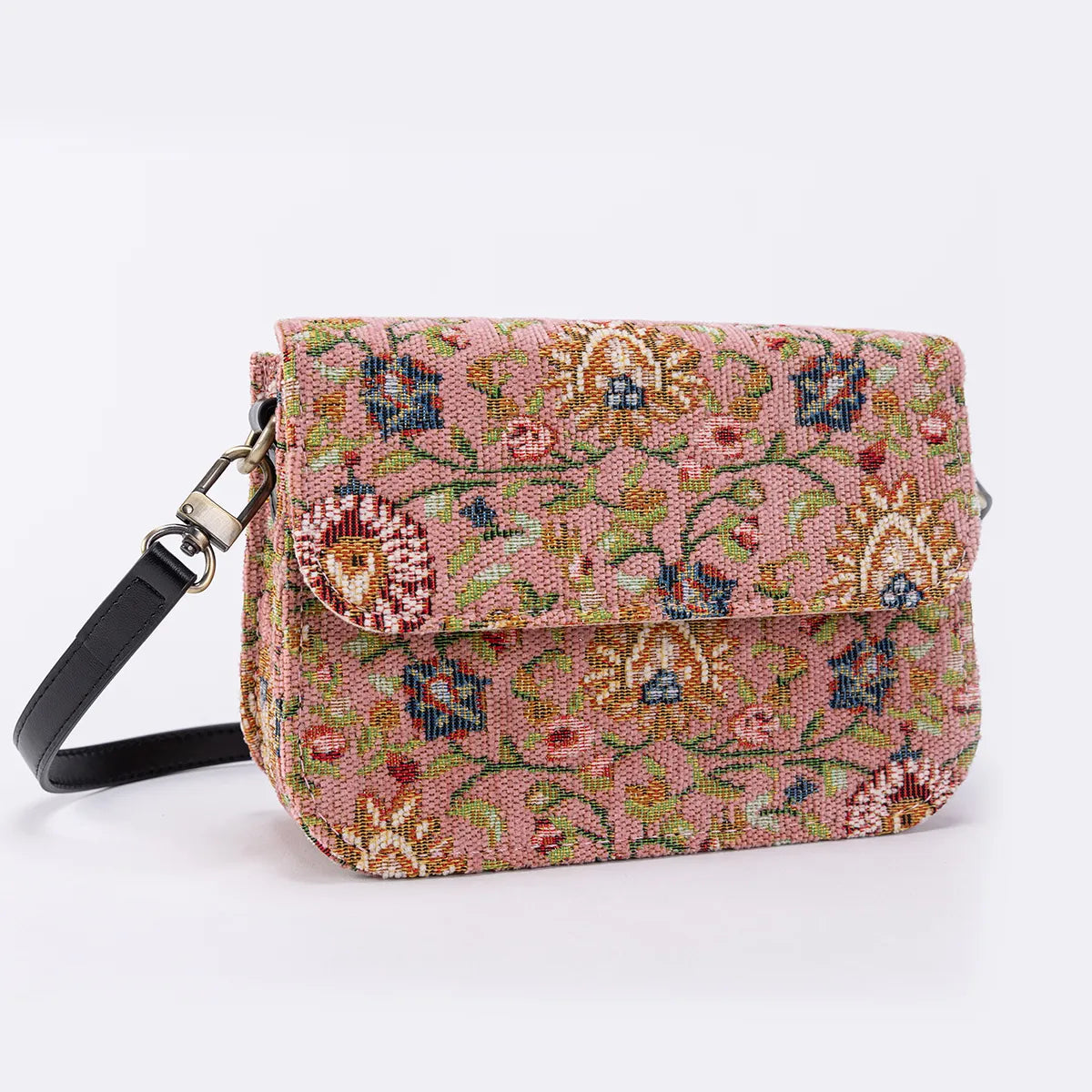 Oriental Pink Flap Crossbody Bag