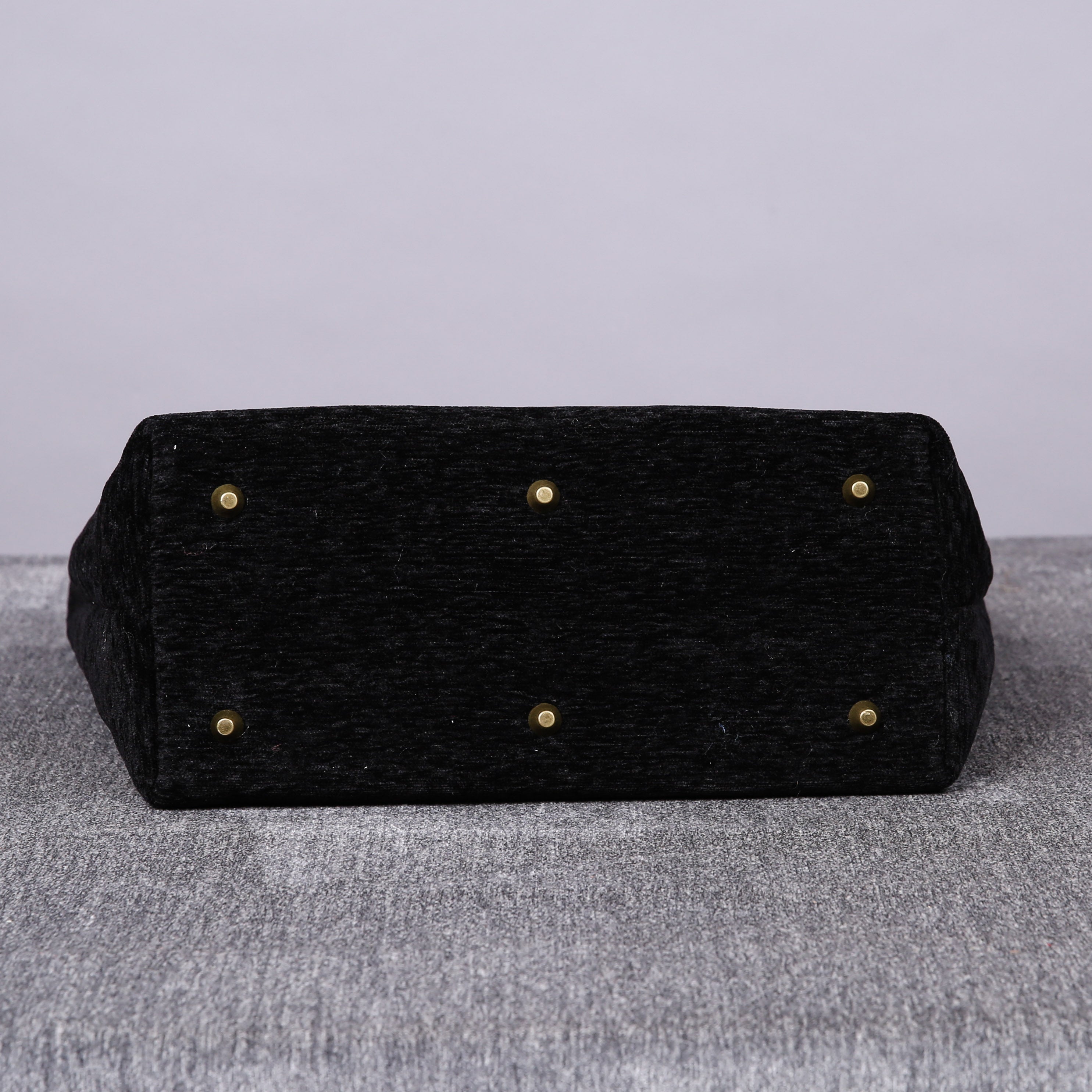 Luxury Monogrammed Black Tote carpet bag MCW Handmade-7