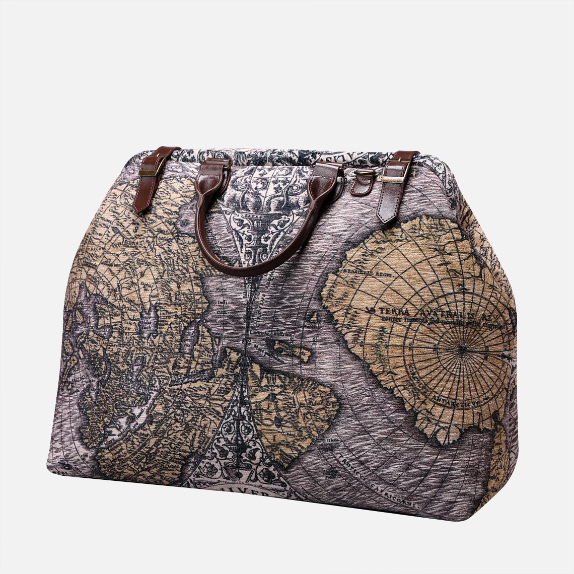 Ancient World Map Men's Carpetbag carpet bag MCW Handmade-2