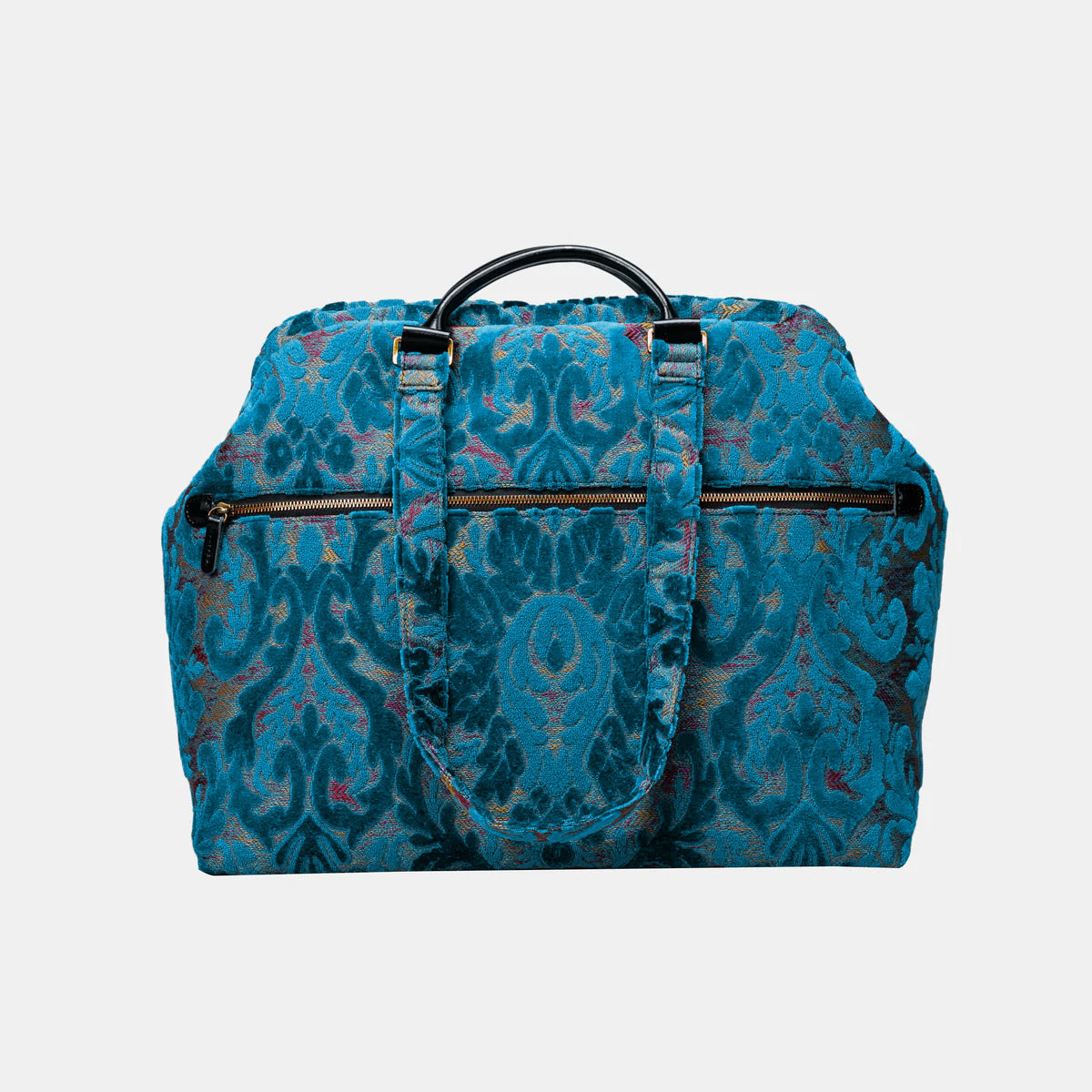 Burnout Velvet Aqua Blue Knitting Project Bag back