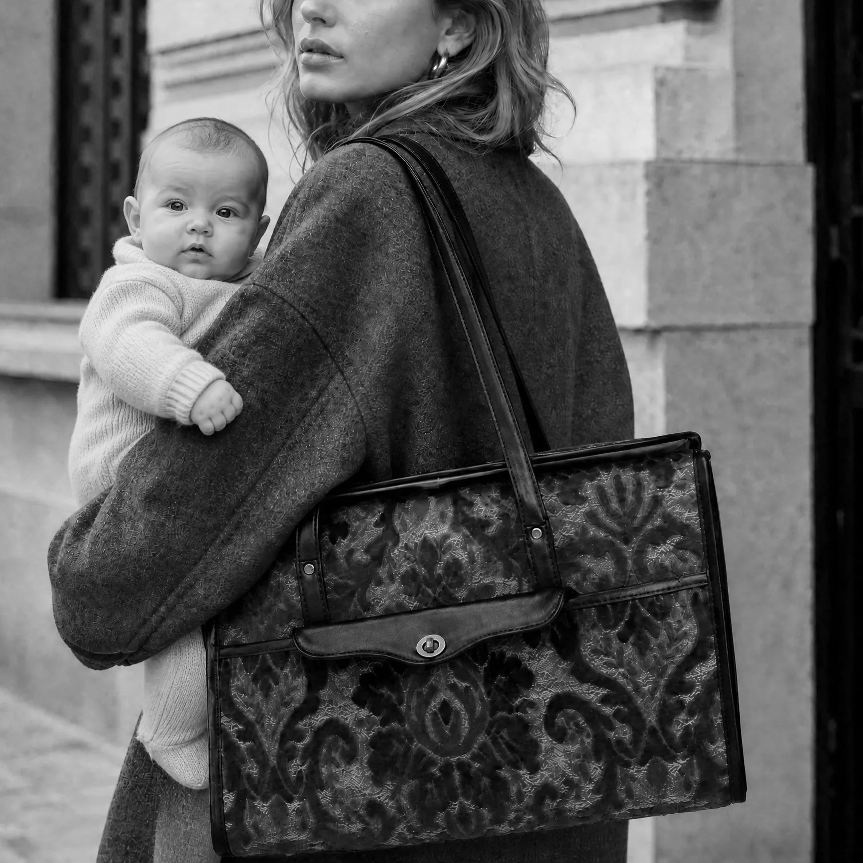 Vintage Carpet Diaper Bag of America model