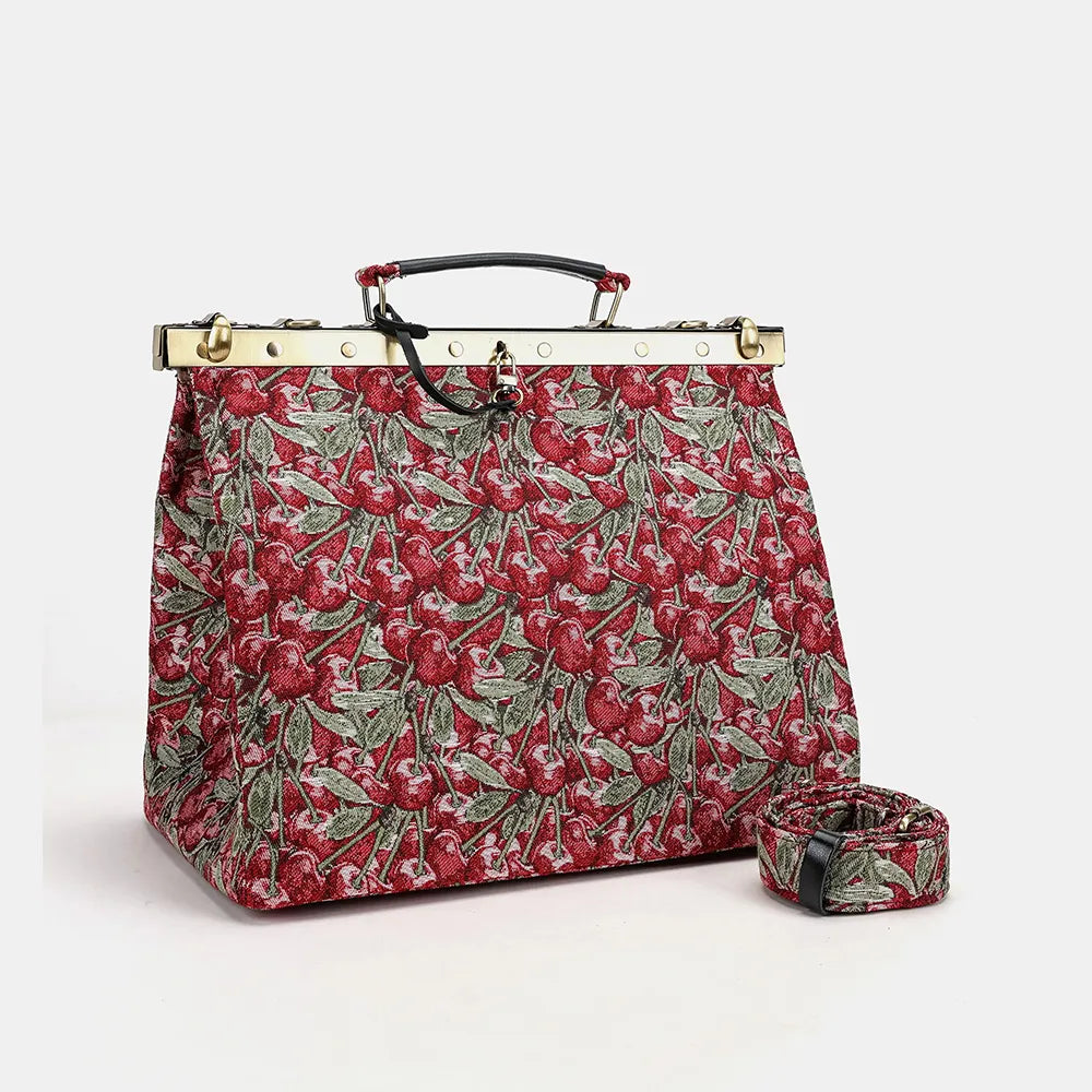 Cherry Cascade Celine Carpet Gladstone Bag