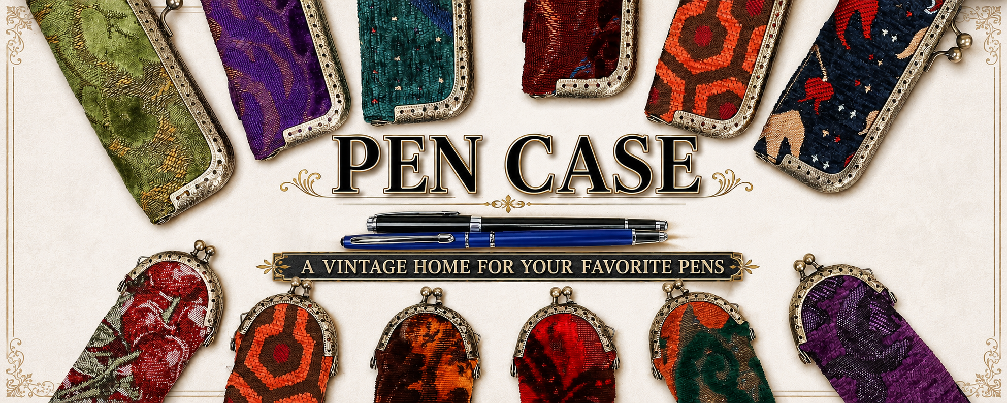 Carpet Solo and Duo pen cases made by MCW CARPETBAGS of America Main page