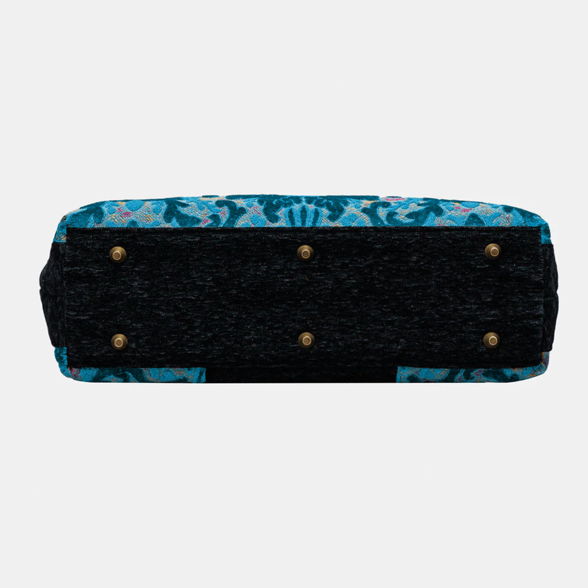 Burnout Velvet Aqua Blue Laptop Work Bag bottom