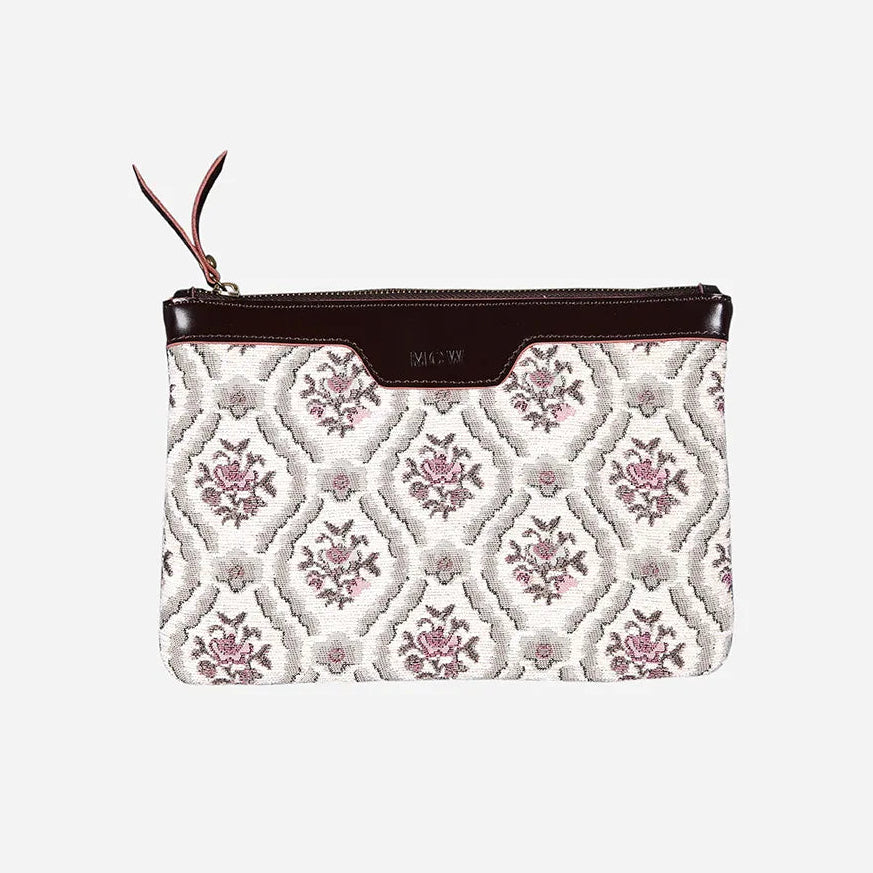 Traditional Cream Wristlet Clutch