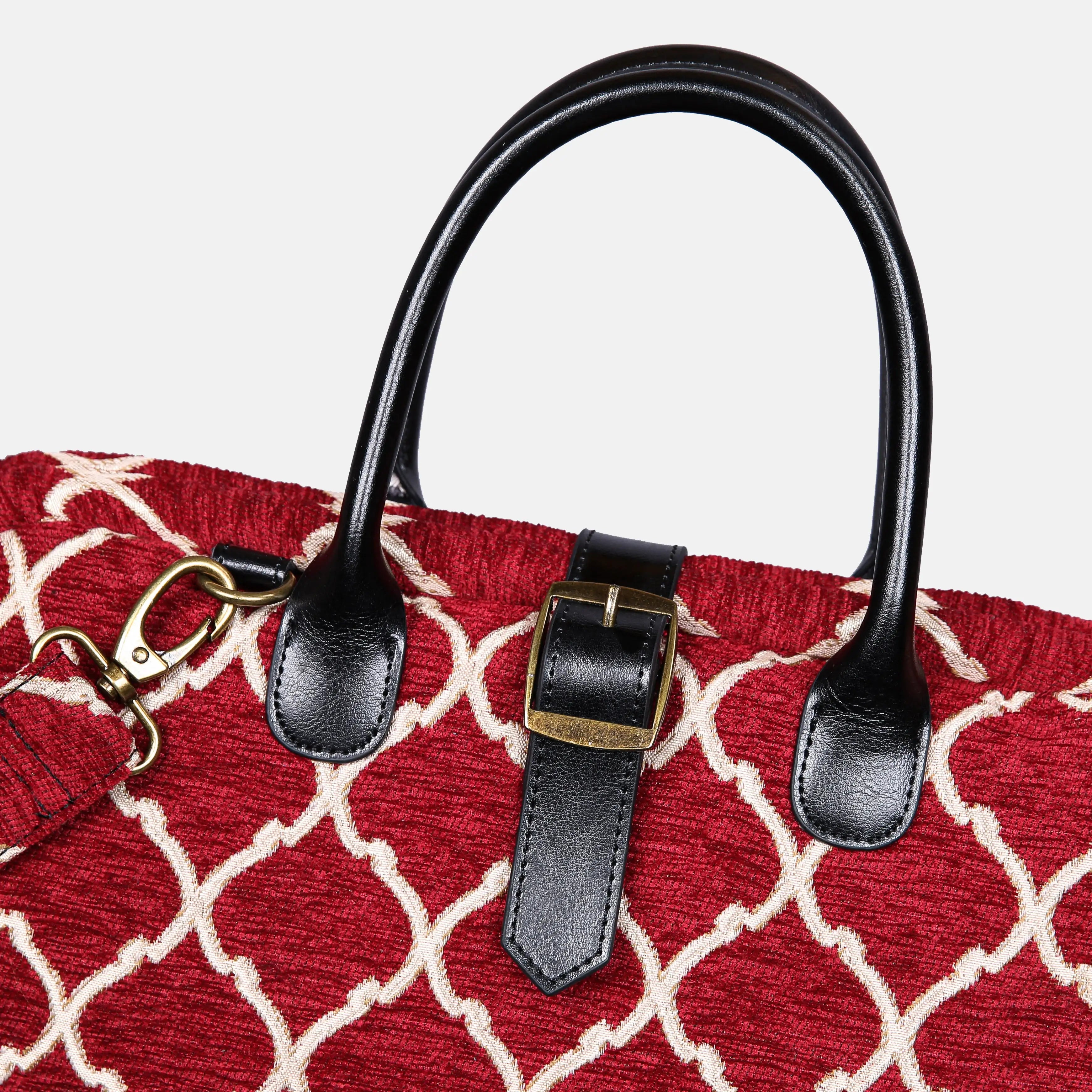 Quartz Red Mary Poppins Weekender Carpetbag of America buckle