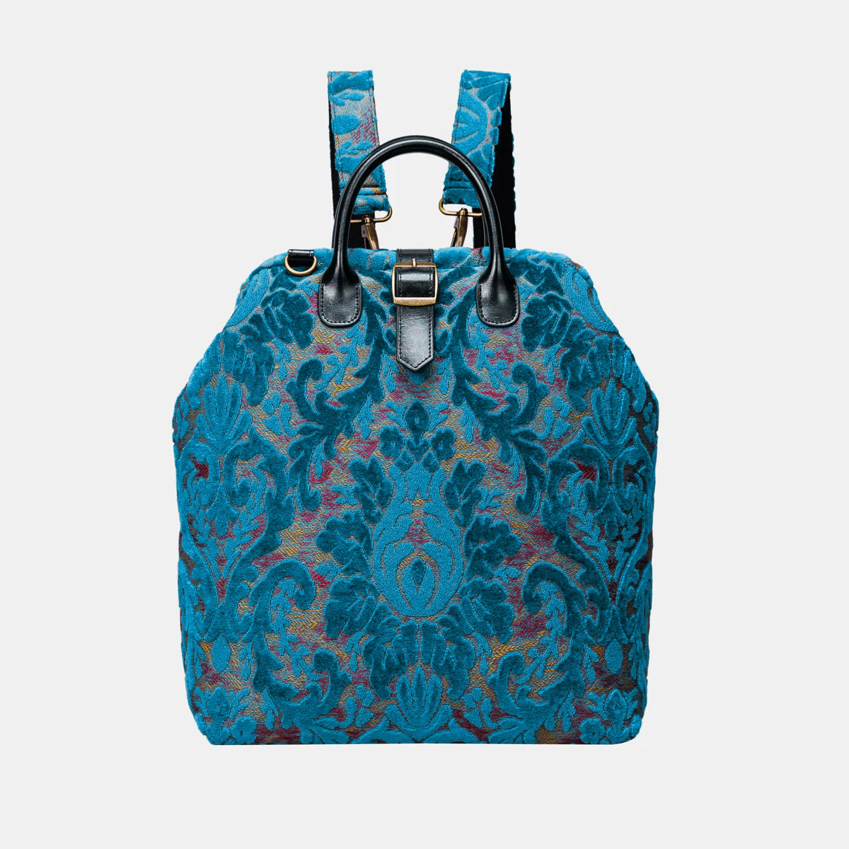 Burnout Velvet Aqua Blue Carpet Laptop Backpack main