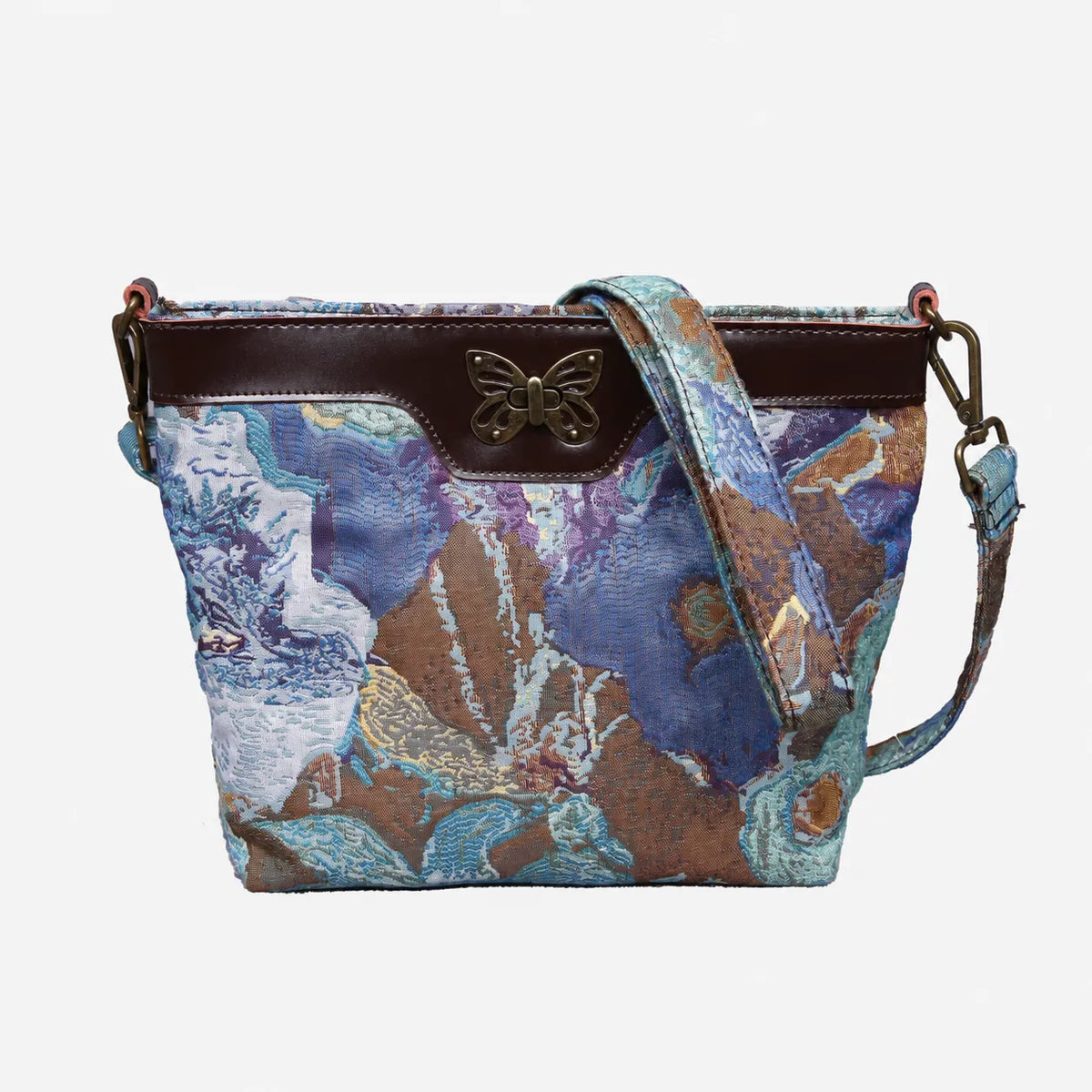 Abstract Blue Carpet Crossbody Bag carpet bag MCW Handmade of America main