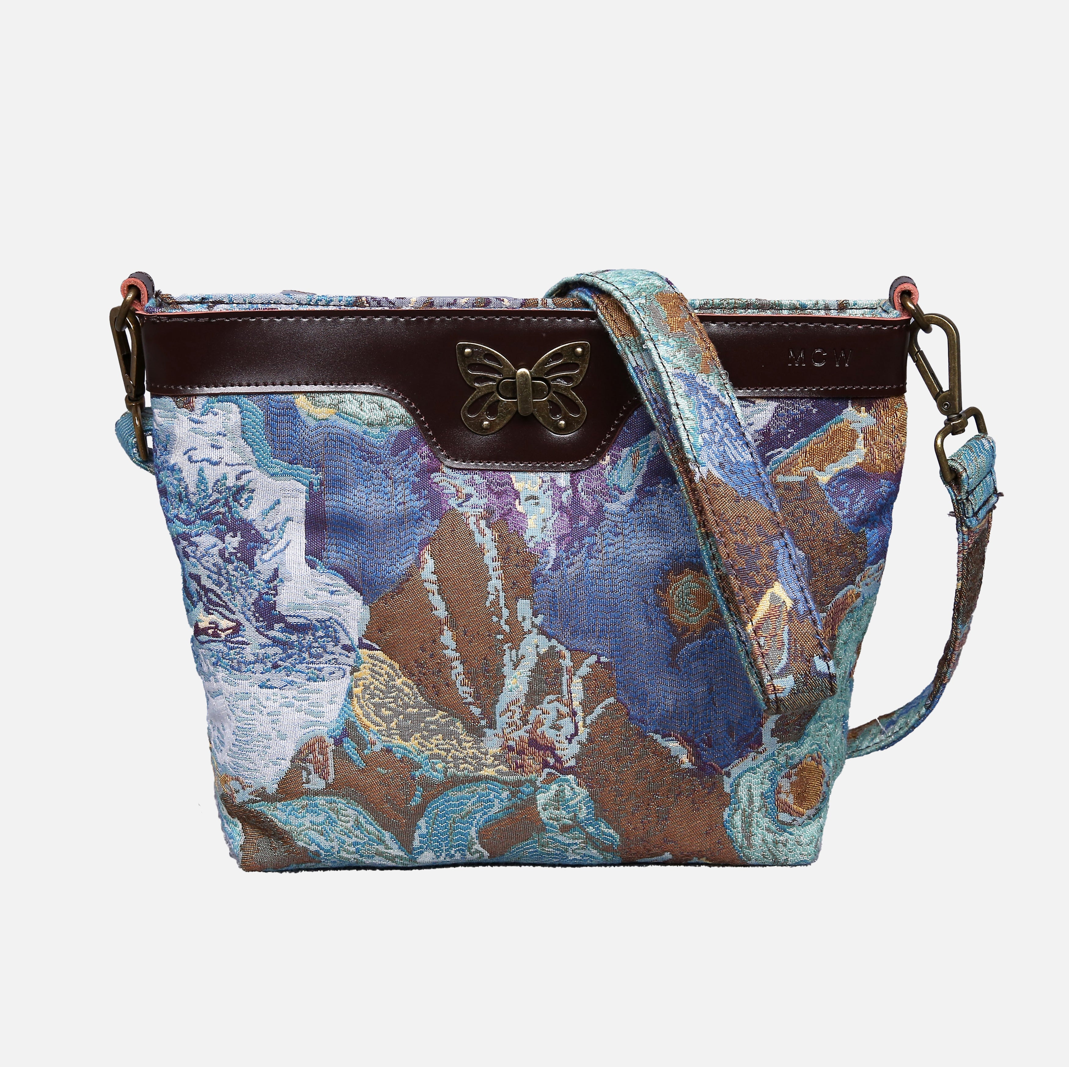 Abstract Blue Carpet Crossbody Bag carpet bag MCW Handmade of America main