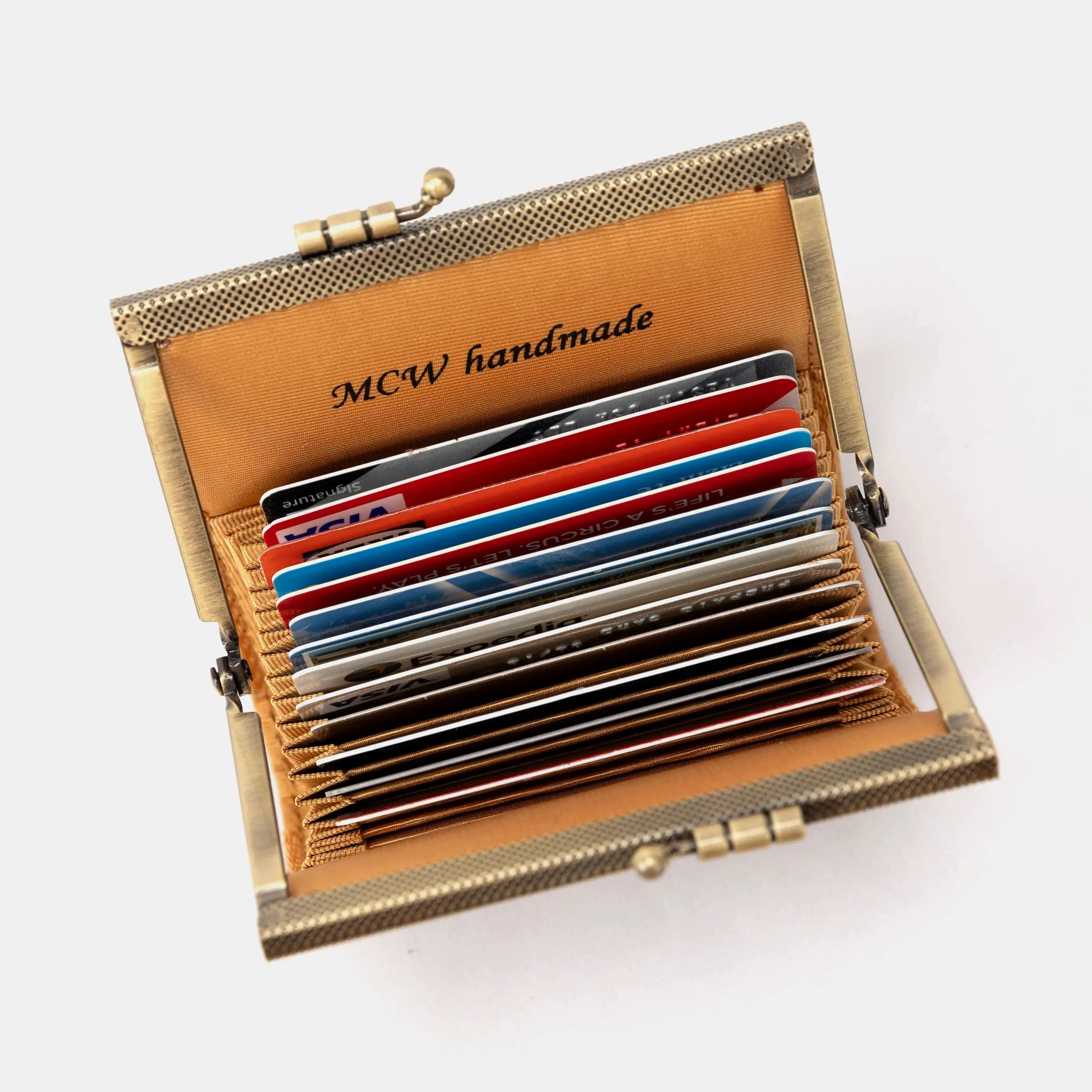 Abstract Blue Card Wallet  of America 17 in use