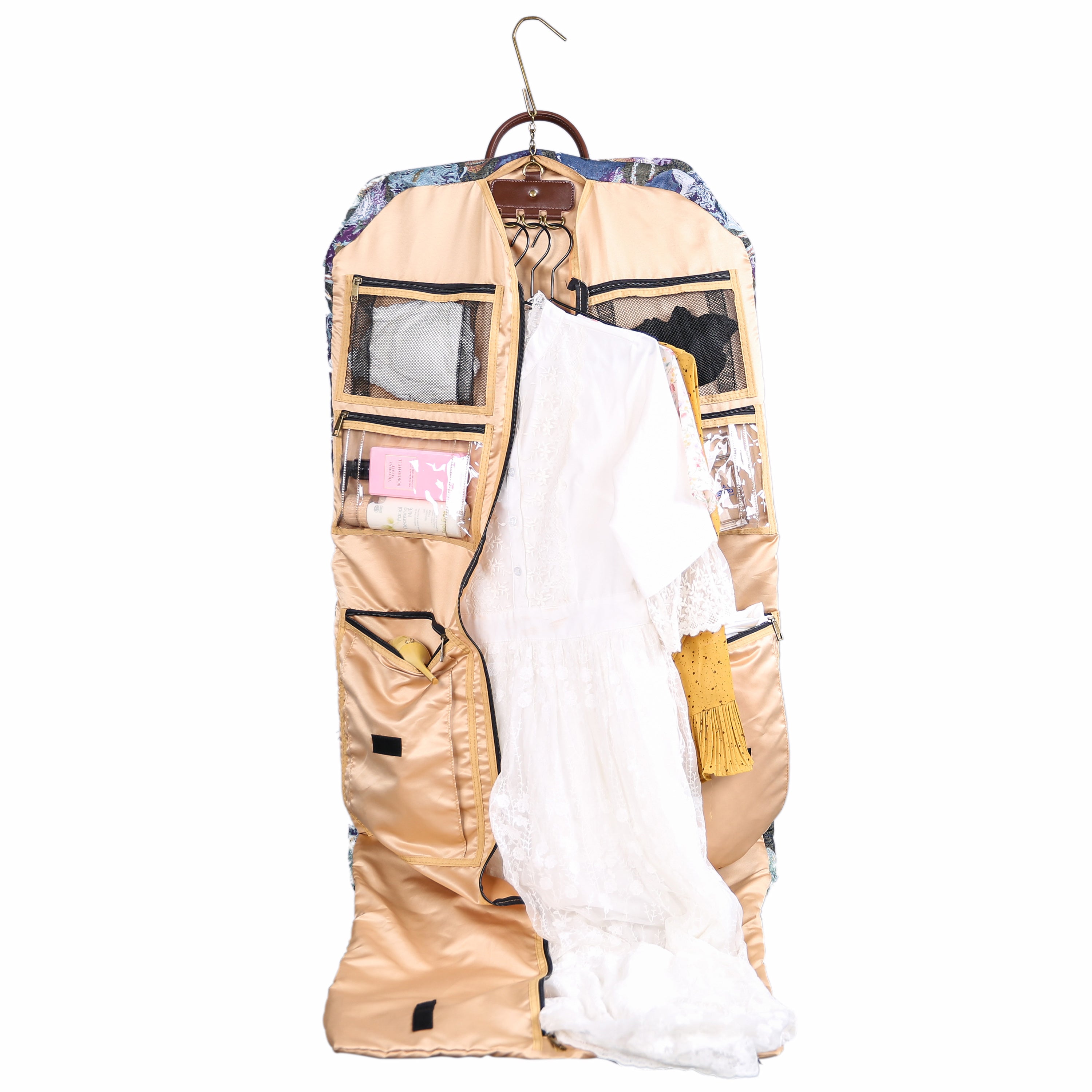 Abstract Blue Carpet Garment Bag carpet bag of America in use