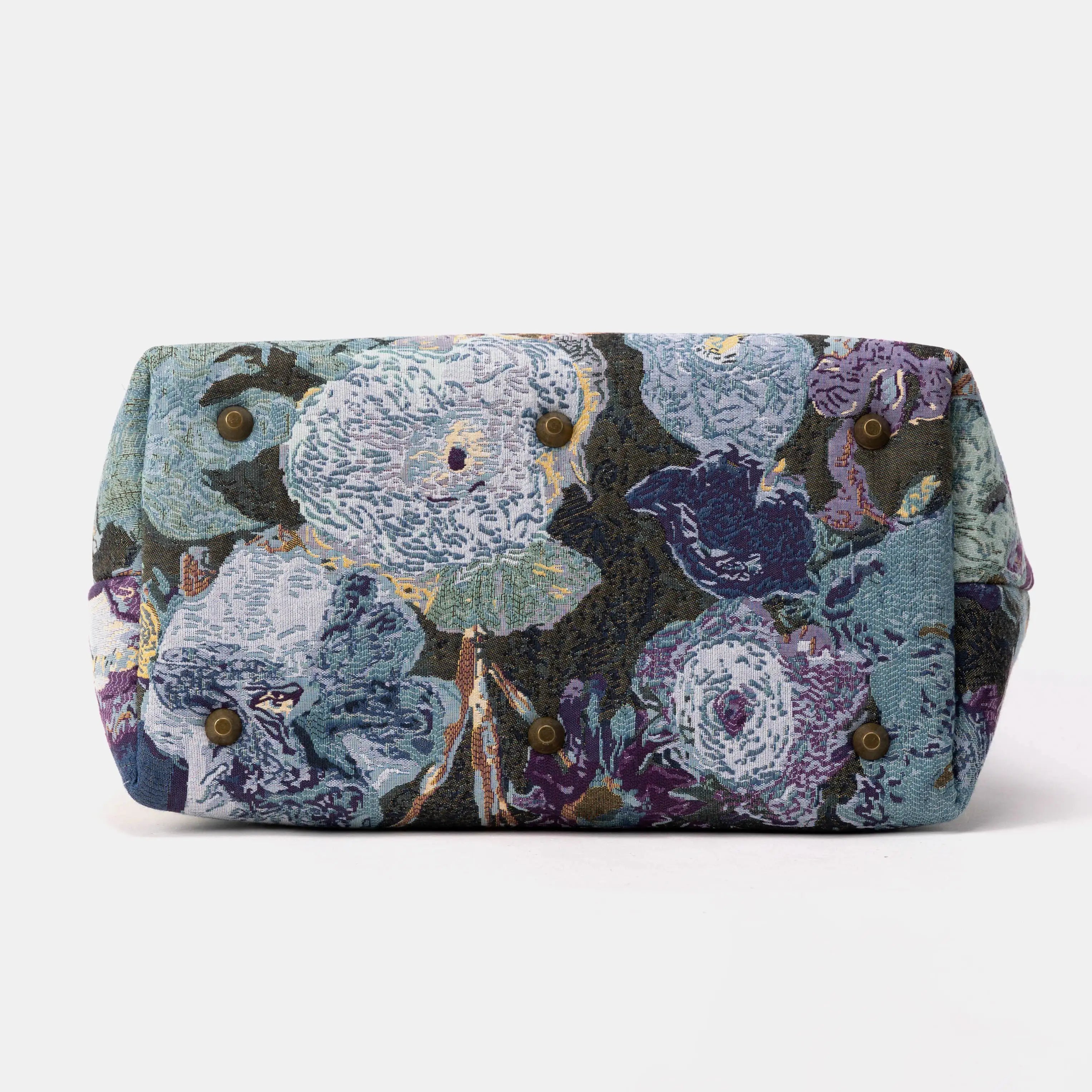 Abstract Blue Carpet Handbag Purse of America bottom