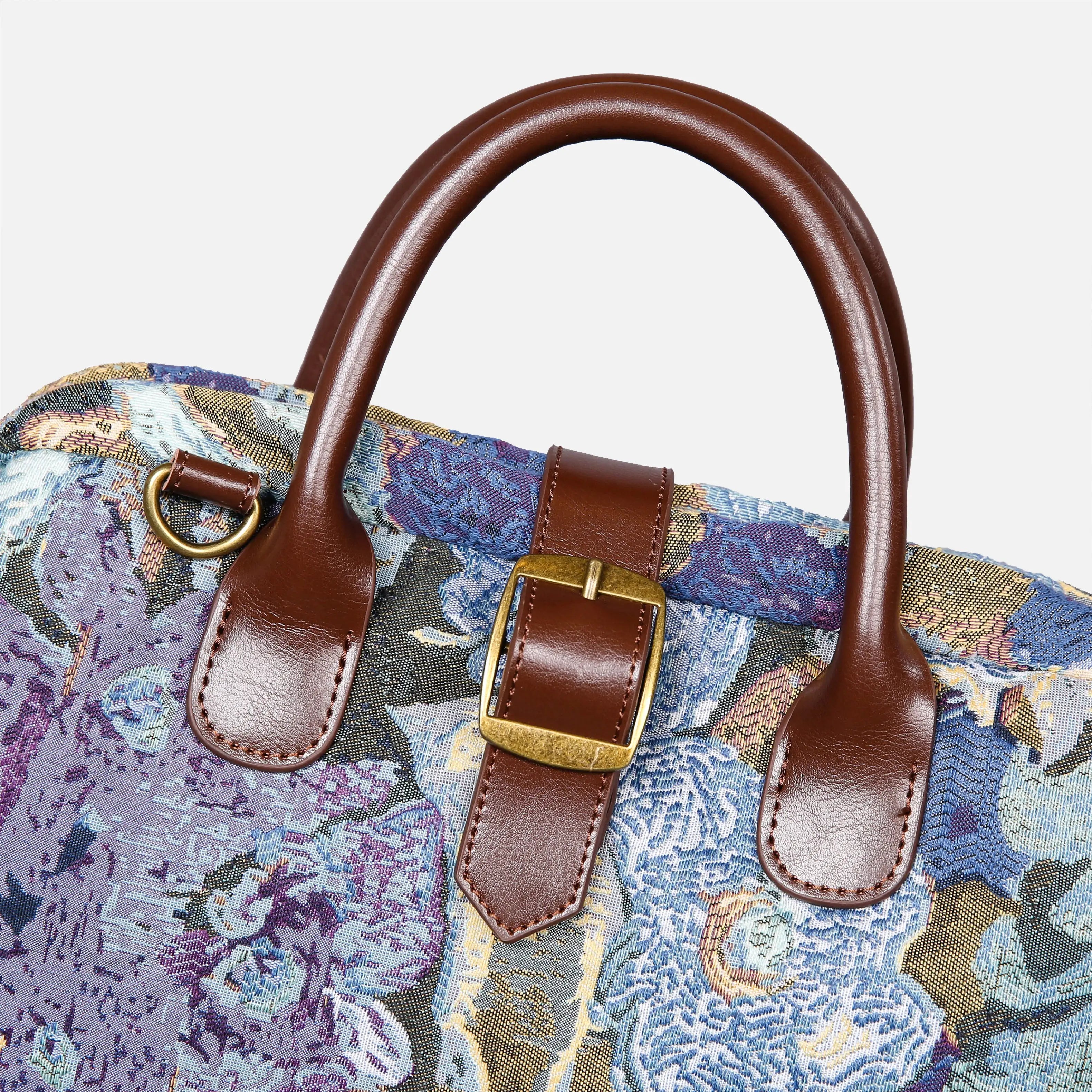 Abstract Blue Carpet Laptop Backpack Carpetbag of America buckle
