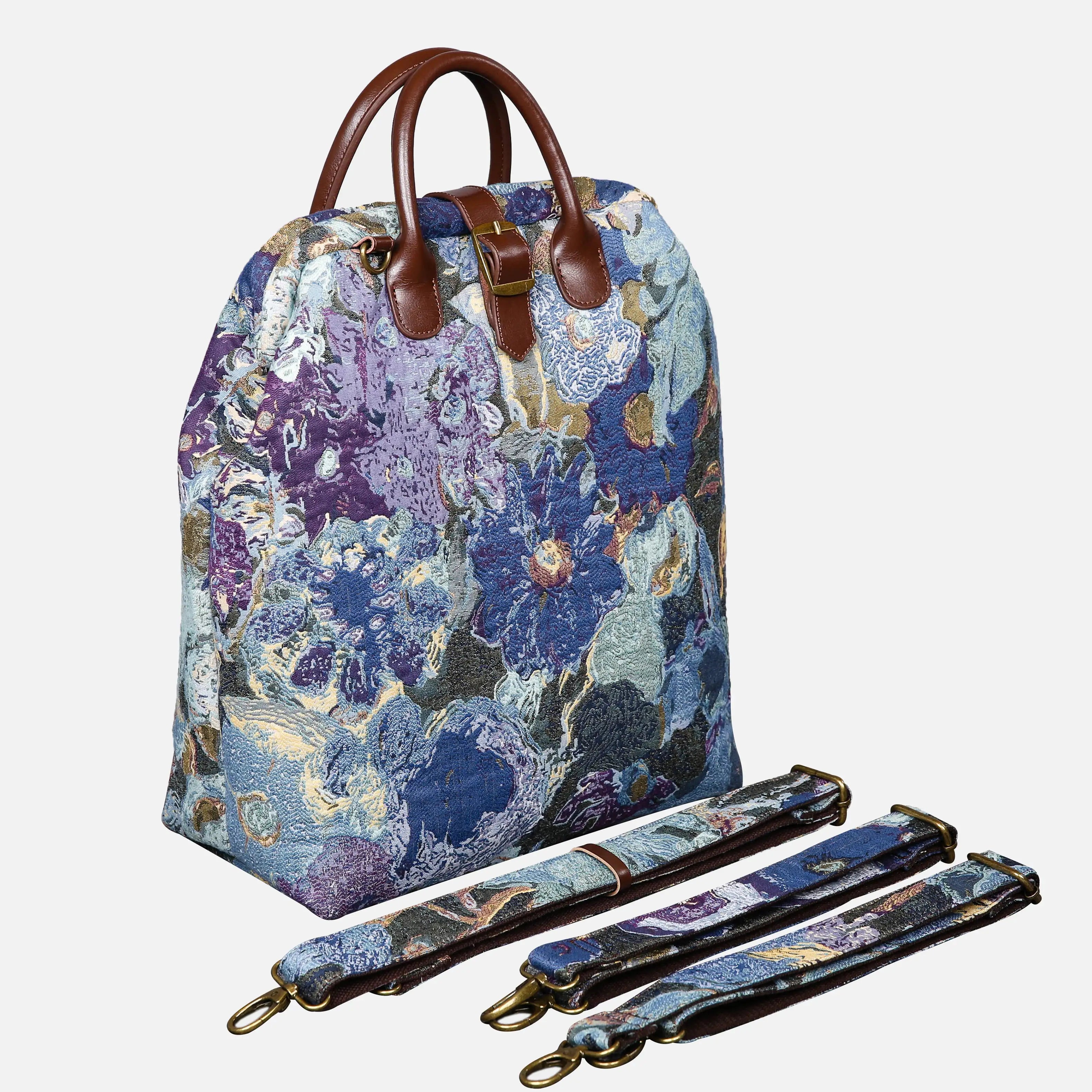 Abstract Blue Carpet Laptop Backpack Carpetbag of America with shoulder straps