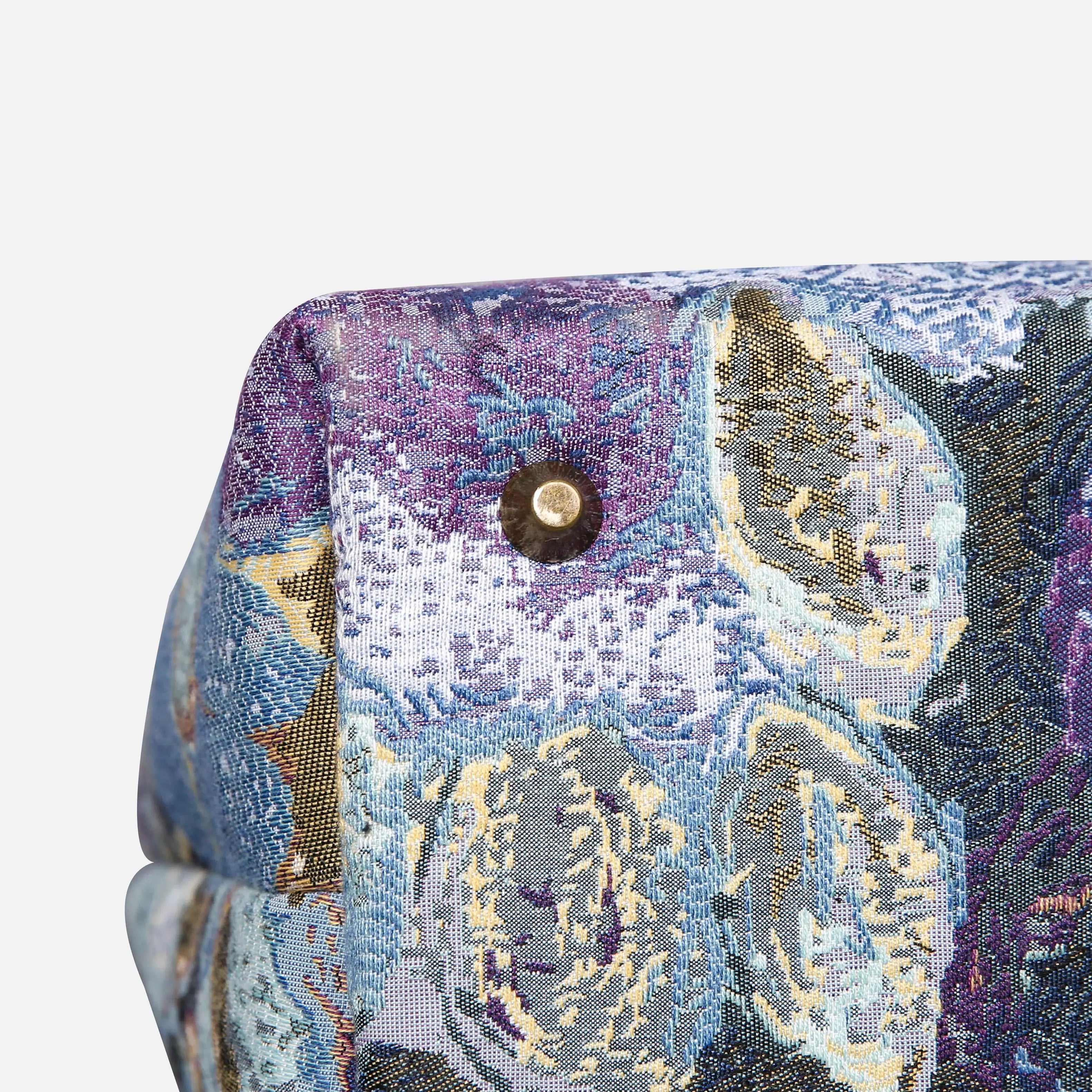 Abstract Blue Carpet Laptop Backpack Carpetbag of America bottom