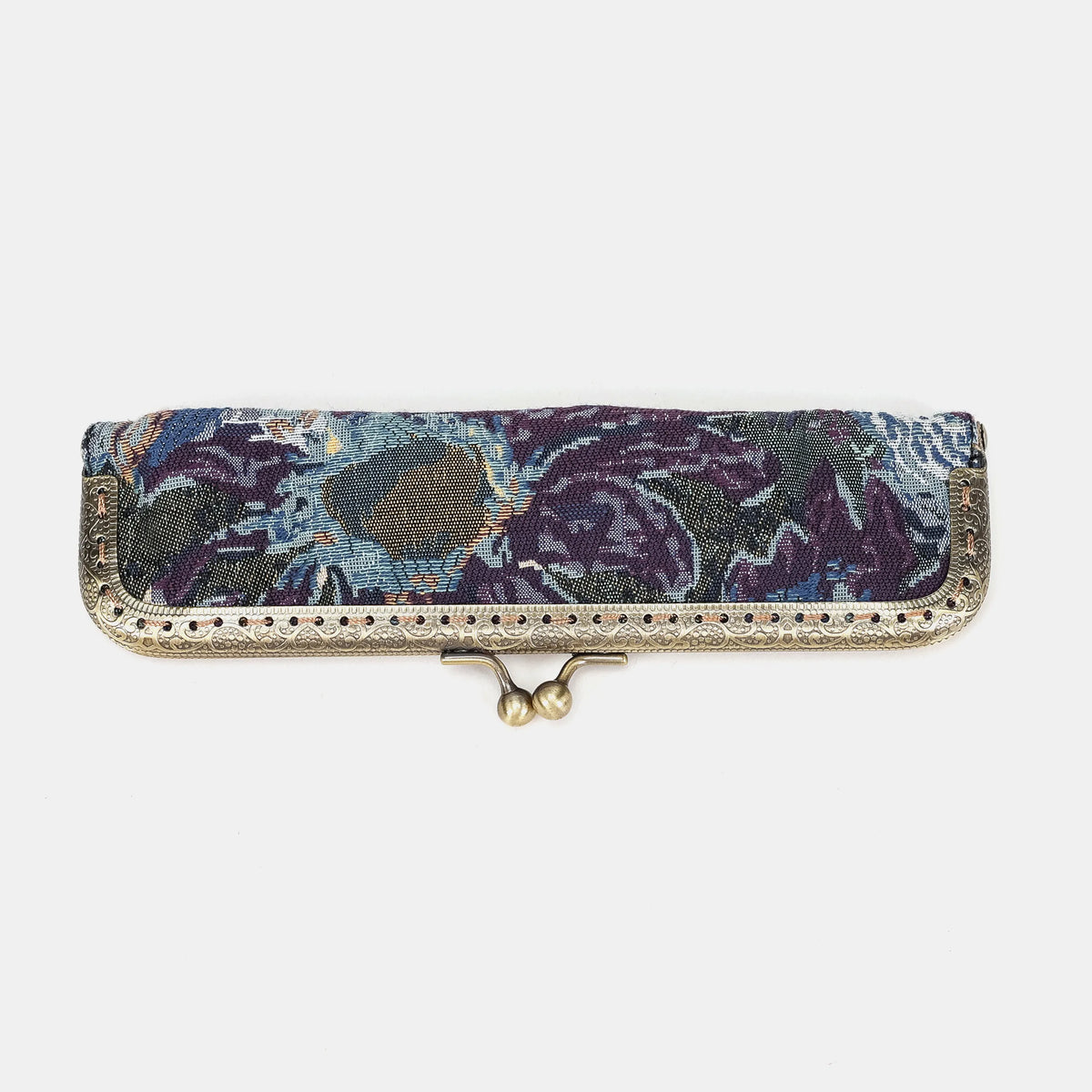 Abstract Blue Duo Pen Case Carpetbag of America front