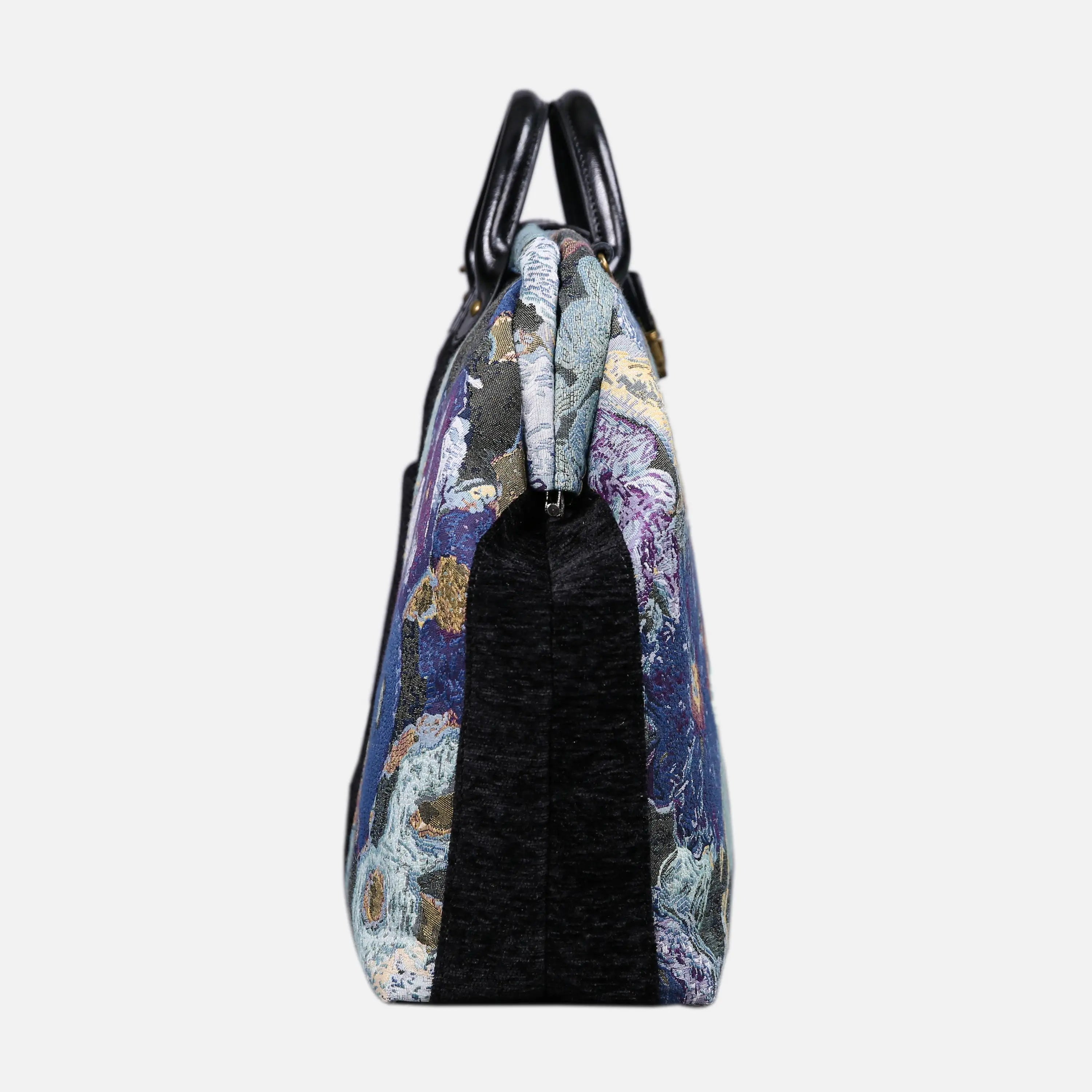 Abstract Blue carpet bag of America side