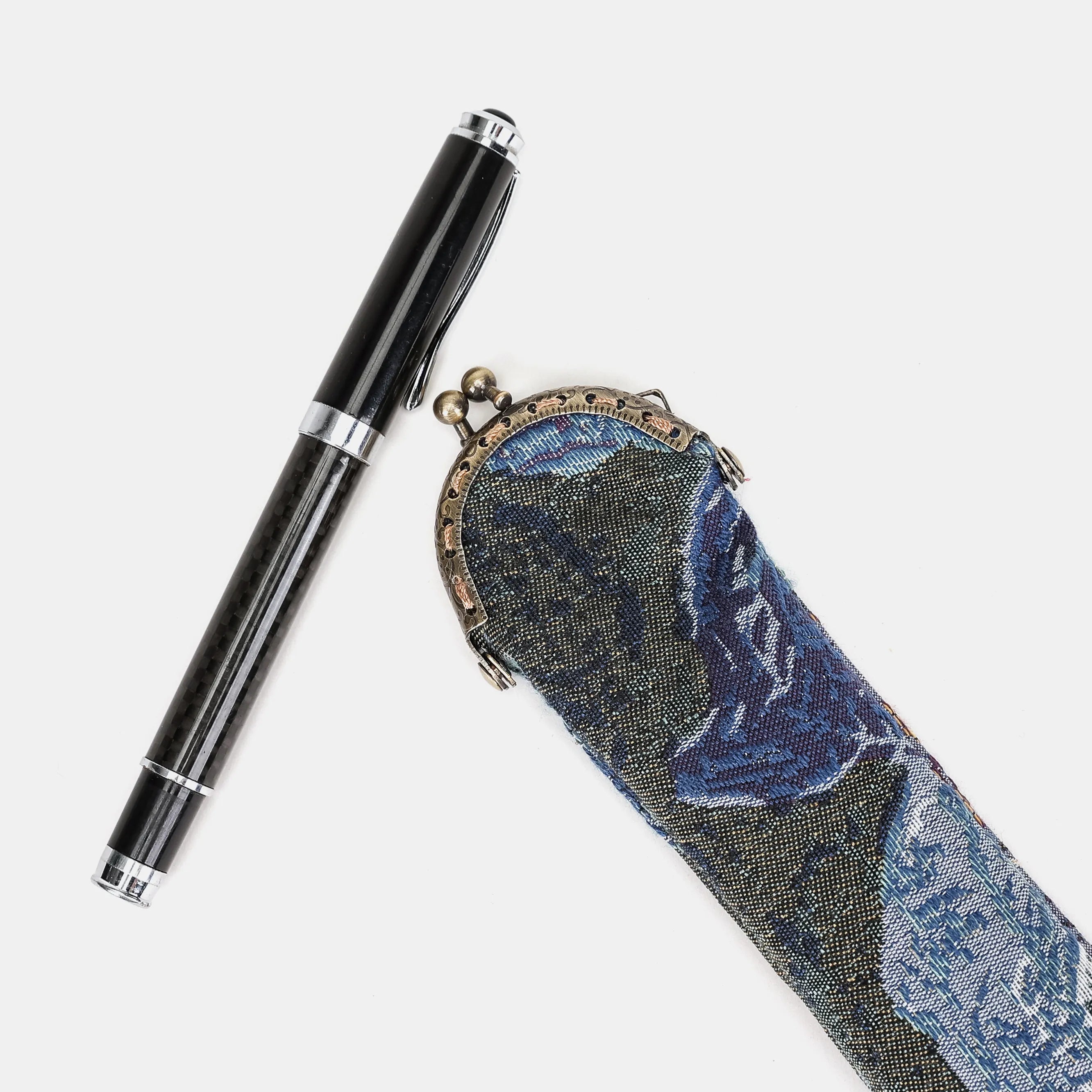 Abstract Blue Solo Pen Case Carpetbag of America with pen