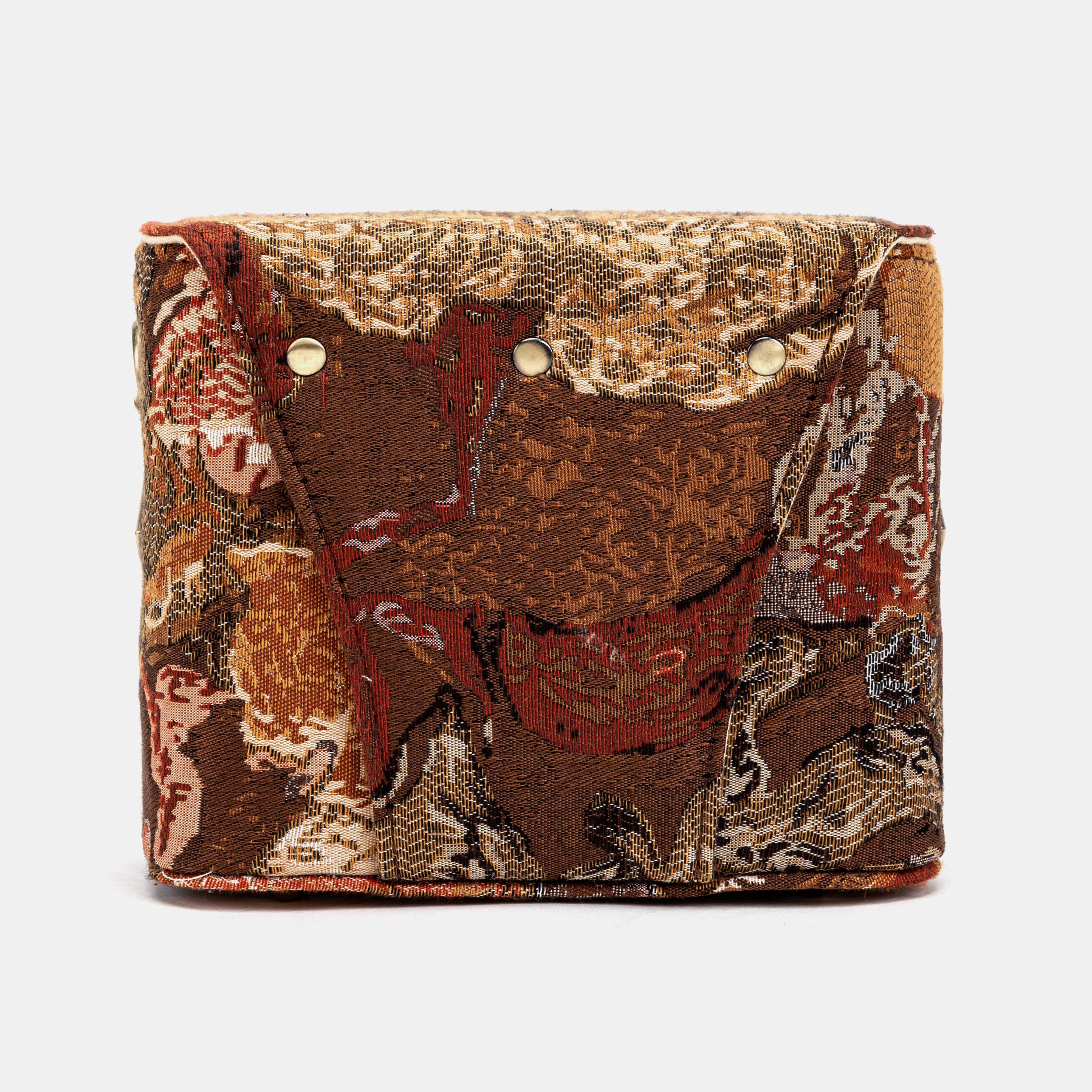 Abstract Brown Emma Small Train Case Crossbody of America back